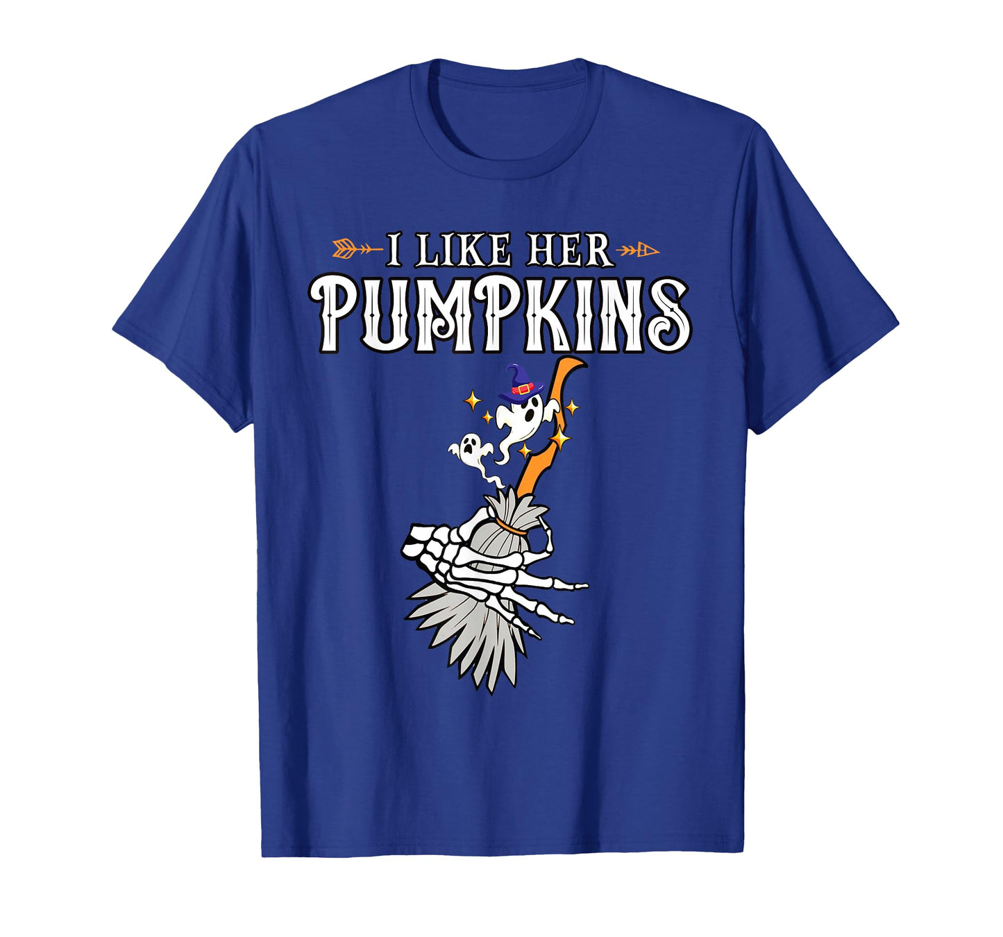 I Like Her Pumpkins She Likes My Broomstick Couple Halloween T-Shirt