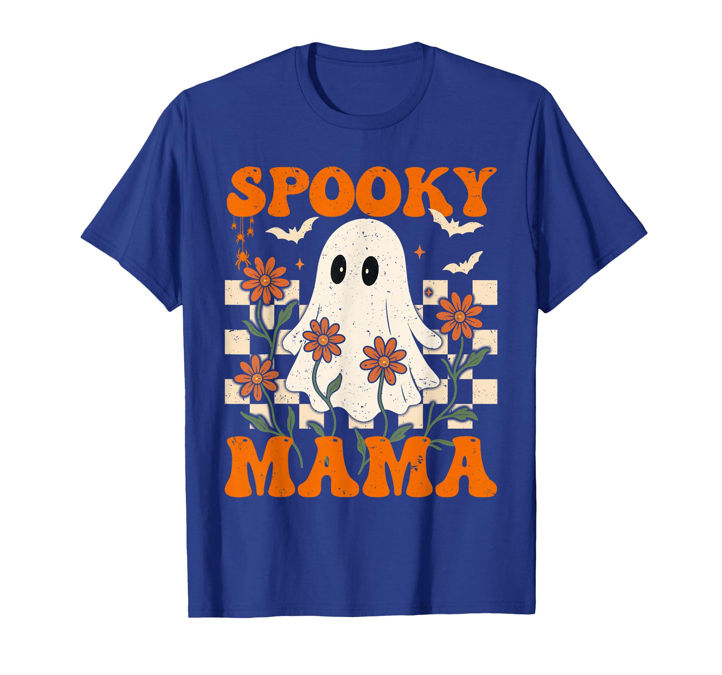 Spooky Mama Groovy Vintage Ghost Halloween Spooky Mom Mother T-Shirt