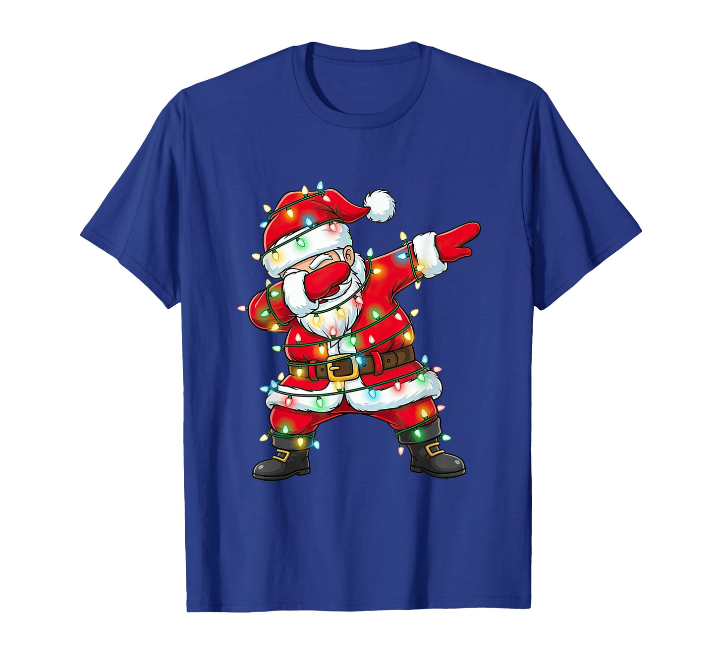 Dabbing Santa Claus Christmas Lights Xmas Dab Men Boys Kids T-Shirt