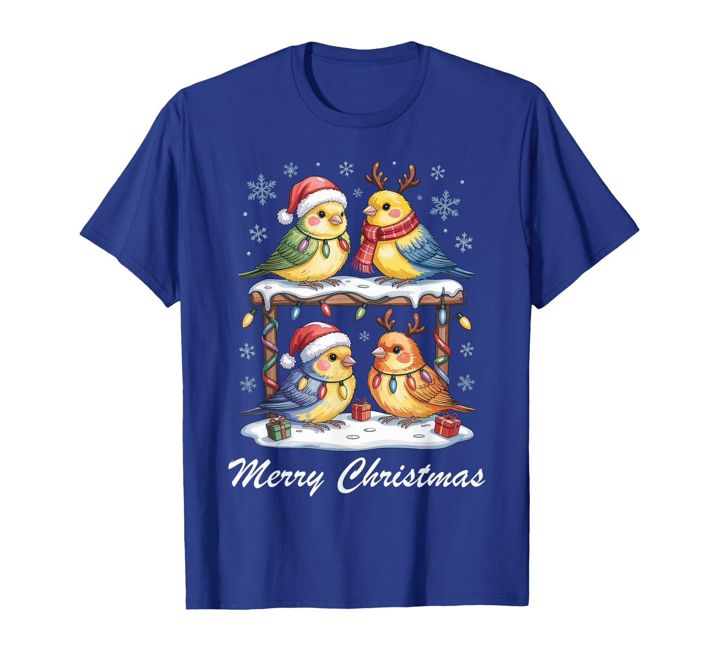 Canary Merry Christmas Cute Pet Lovers Funny Holiday Pajama T-Shirt