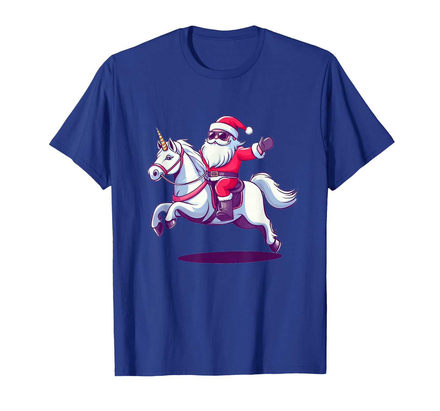 Riding Santa Claus for Xmas Unicorn Lovers and Festive Days T-Shirt