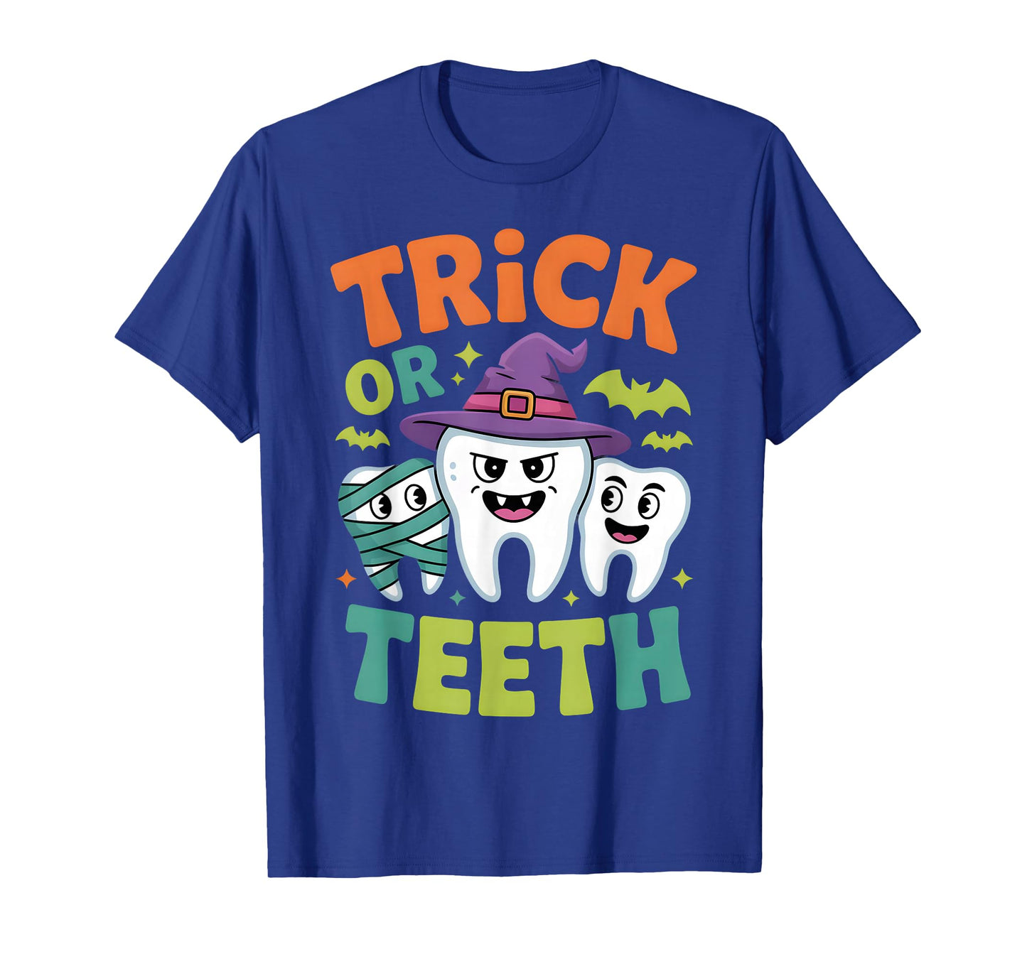 Trick or Teeth Dentist Halloween Costume Funny Tooth T-Shirt