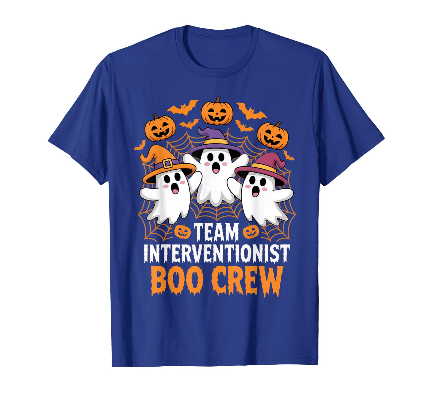 Team Interventionist Boo Crew Halloween Ghost School Staff T-Shirt