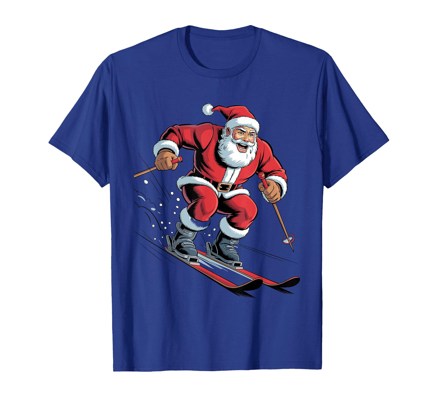 Santa Skiing Lover Funny Holiday Christmas Xmas Pajama T-Shirt