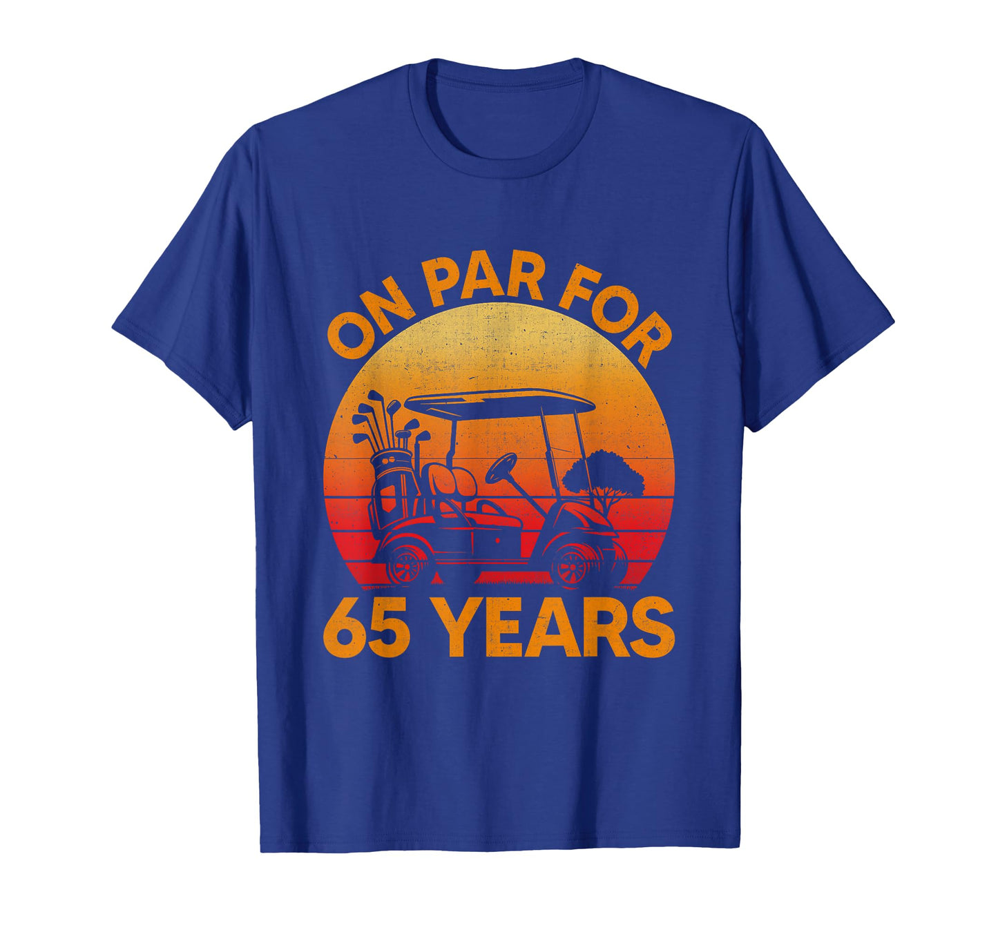 On Par For 65 Years Old Gifts Vintage 65th Birthday Golfing T-Shirt