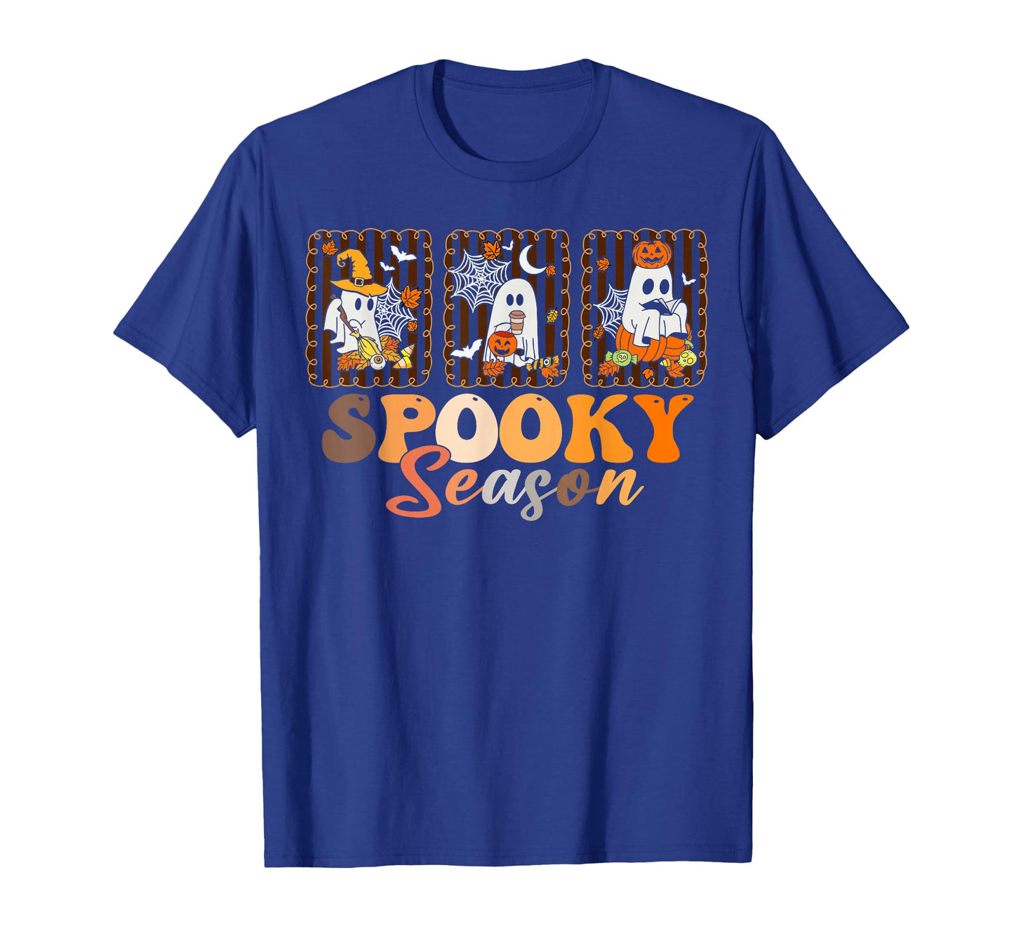 Spooky Season Retro Ghosts Pumpkin Witch Tis The Season T-Shirt