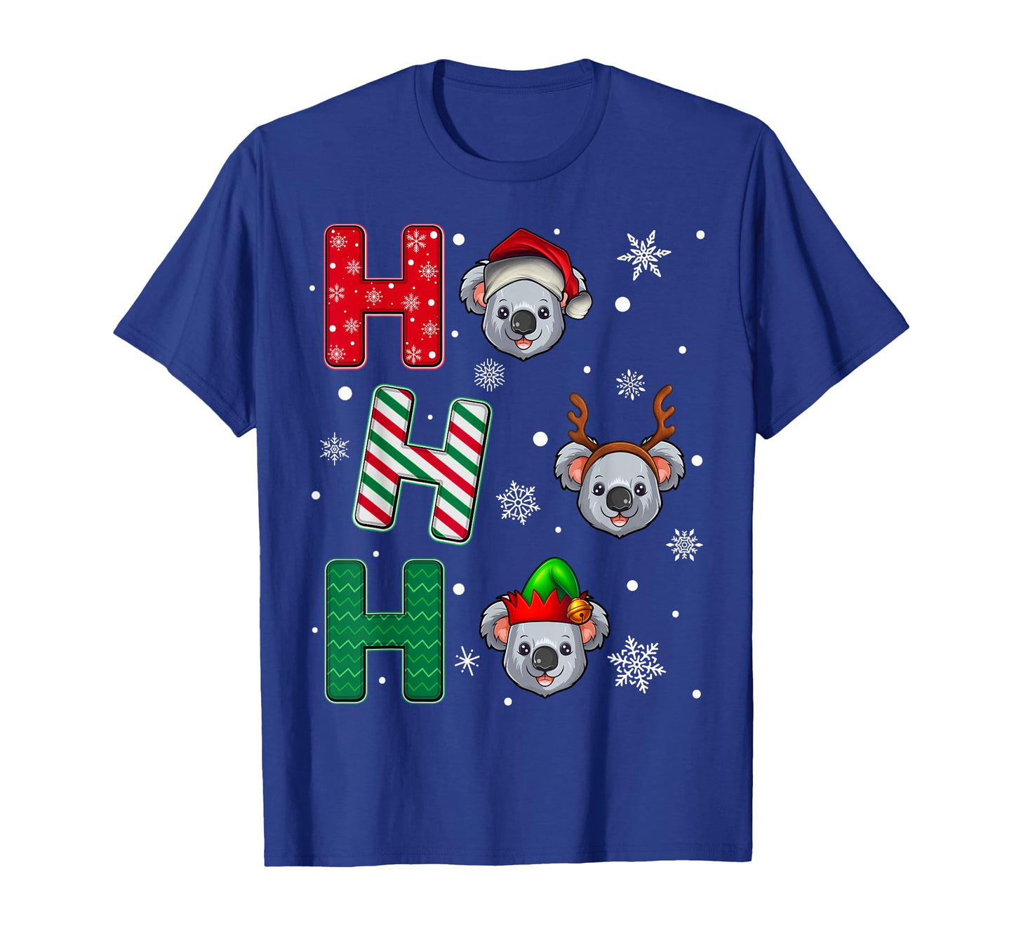 Ho Ho Ho Koala Animal Matching Santa Elf Xmas T-Shirt