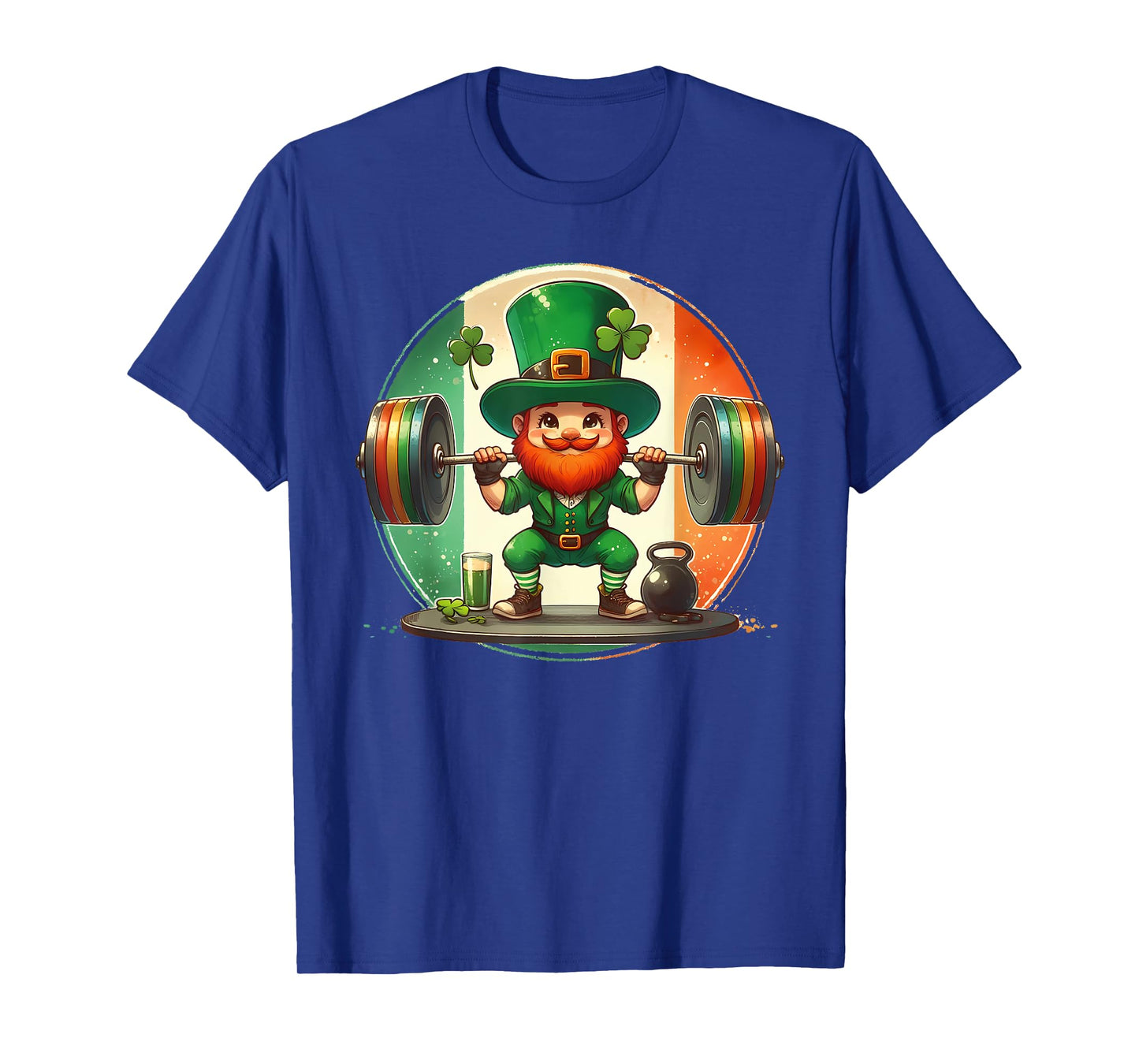 Leprechaun Weightlifting Deadlift Gym Fan St Patricks Day T-Shirt
