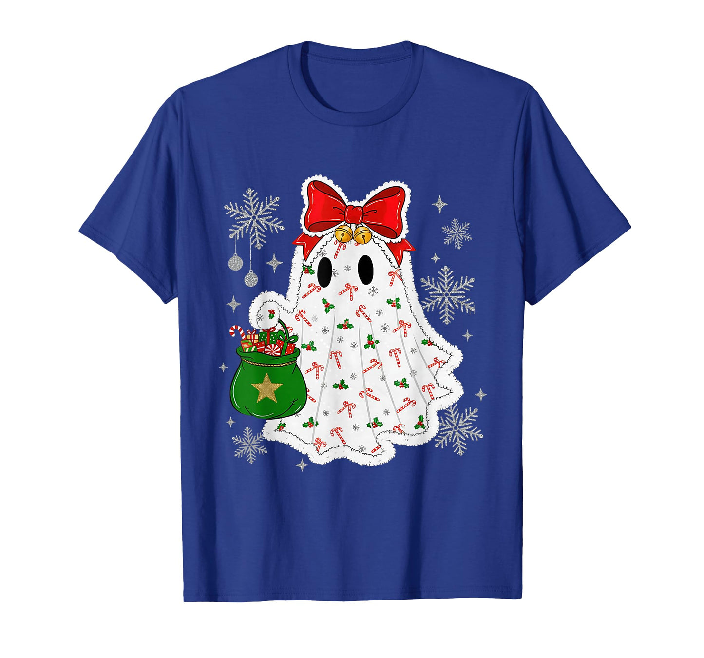 Ghost Christmas Santa Spooky Christmas T-Shirt