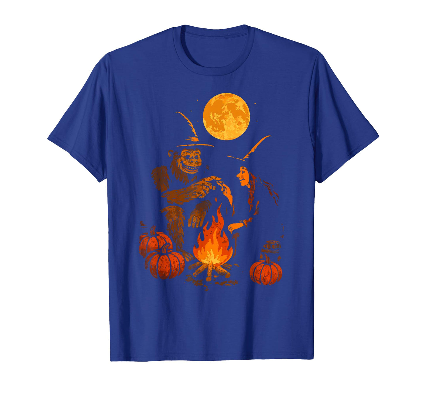 Funny Bigfoot Witch Campfire Sasquatch Halloween Costume T-Shirt