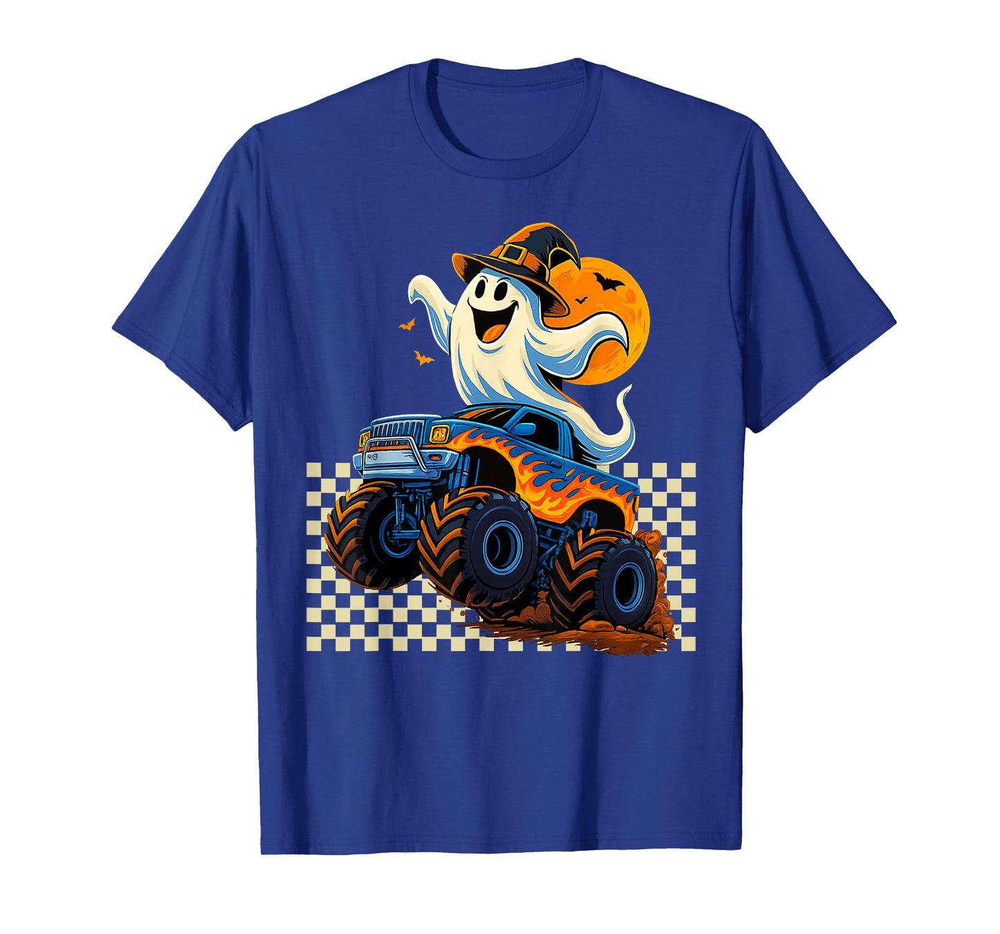 Ghost Monster Truck Halloween Bday Boy Girl Funny Spooky T-Shirt