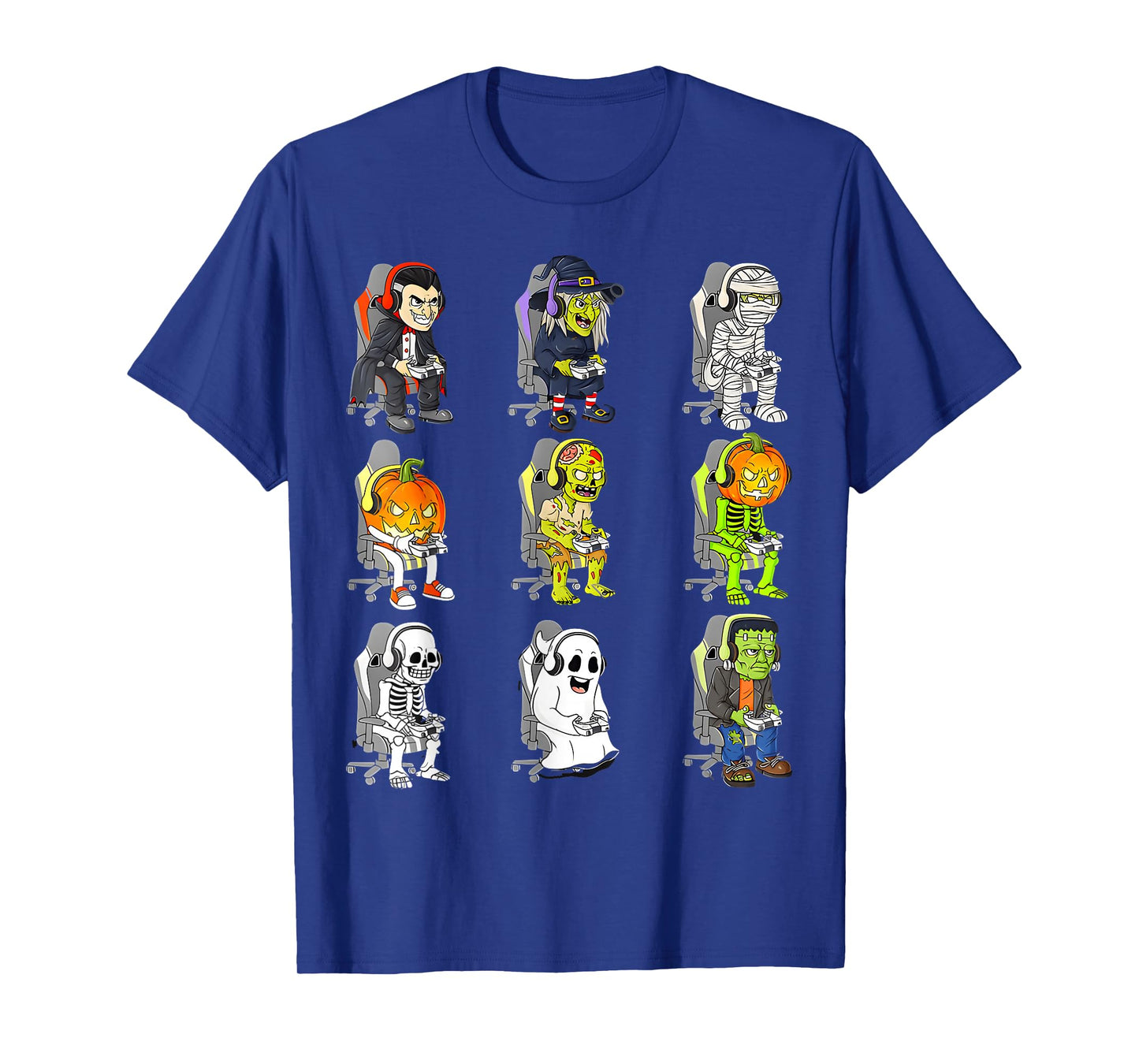 Halloween Skeleton Zombie Gaming Controllers Mummy Boys Kids T-Shirt