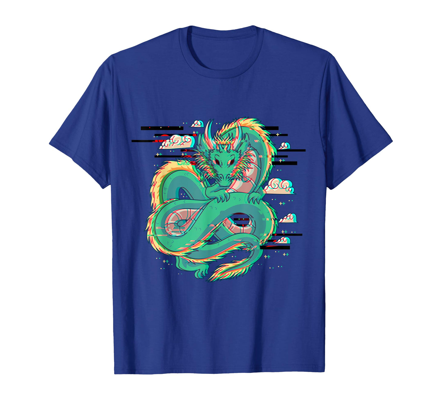 Grunge Dragon Glitch Dragon Aesthetic Style Japan Vaporwave T-Shirt