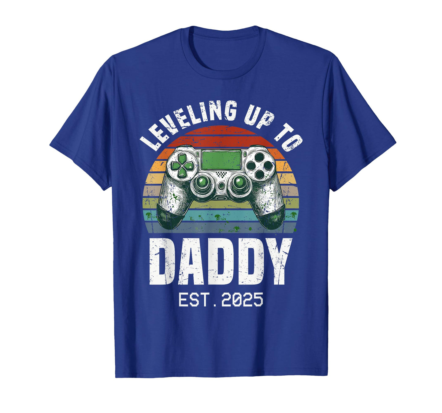 Funny New Dad Leveling Up To Daddy Est 2025 Expecting Parent T-Shirt
