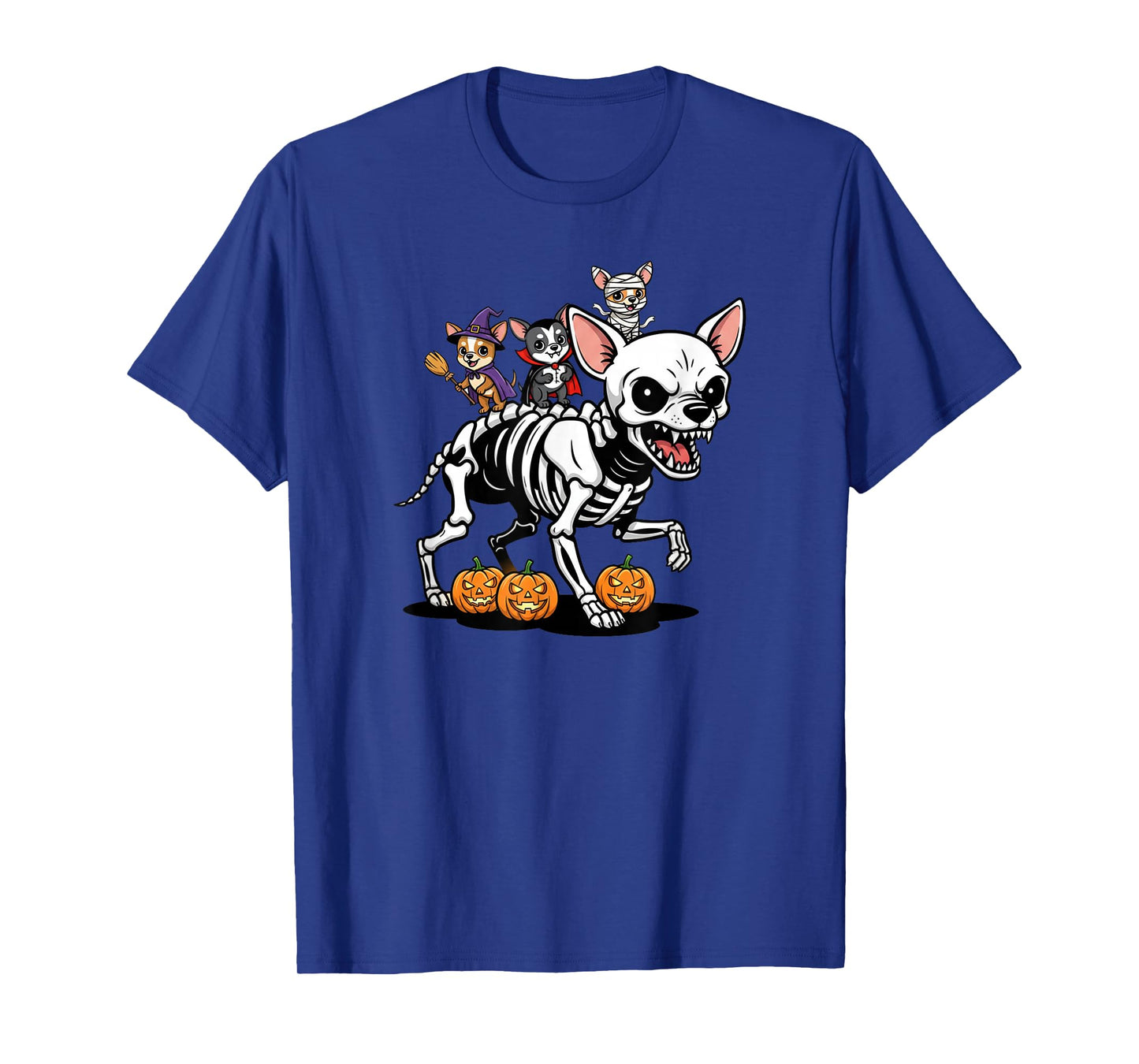 Chihuahua Skeleton Mummy Witch Halloween Kids Mens Womens T-Shirt