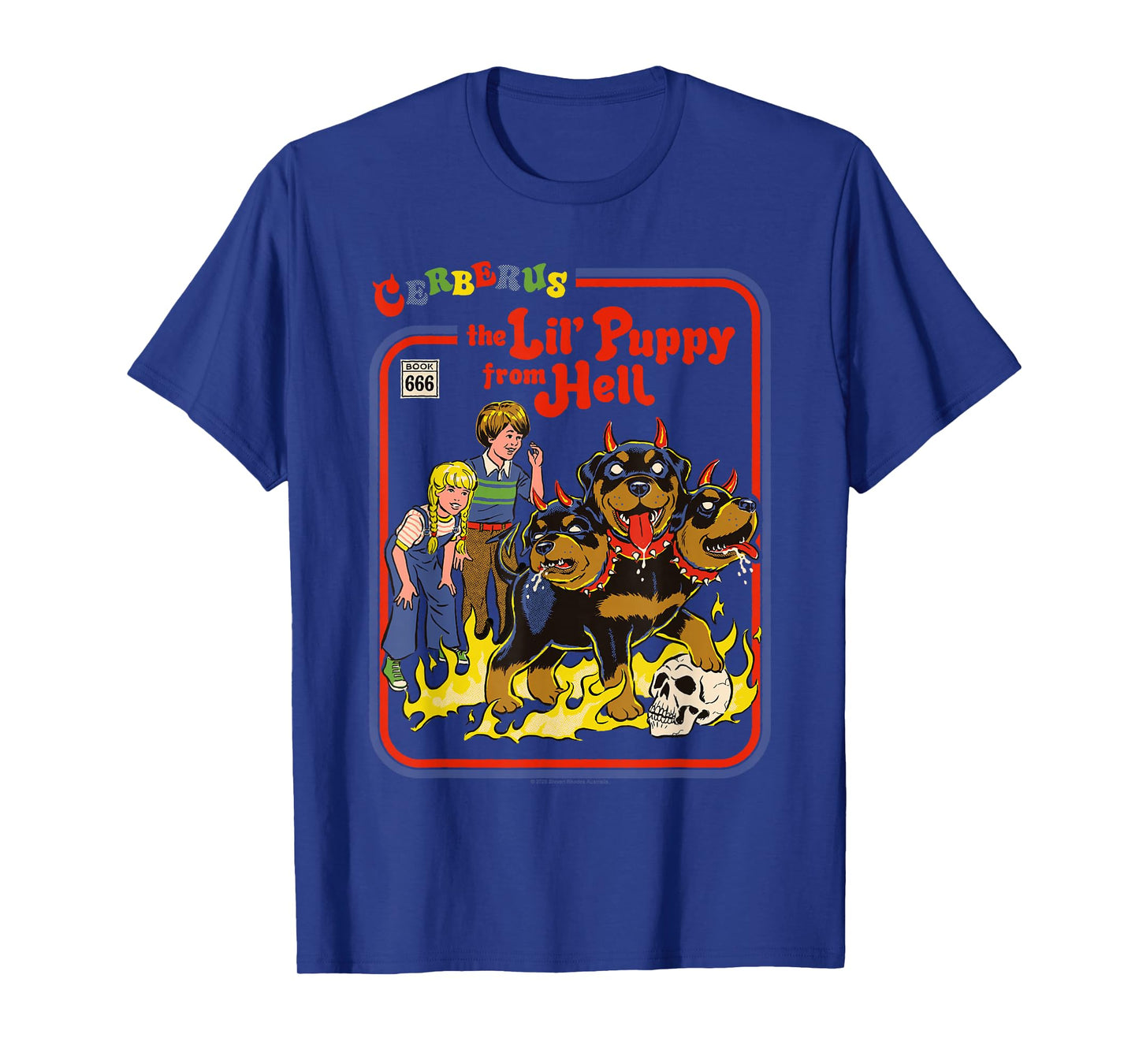 Cerberus Puppy Sarcastic Retro Vintage Funny Adult Humor T-Shirt