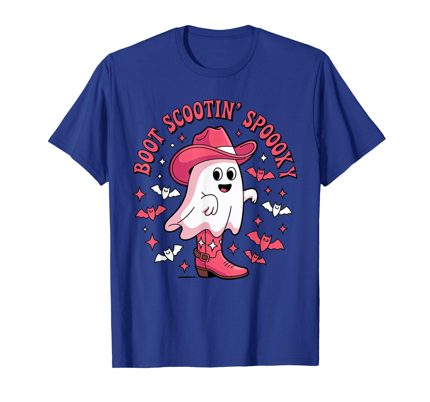 Funny Boot Scootin Spooky Ghost Costume Kids Boys Halloween T-Shirt