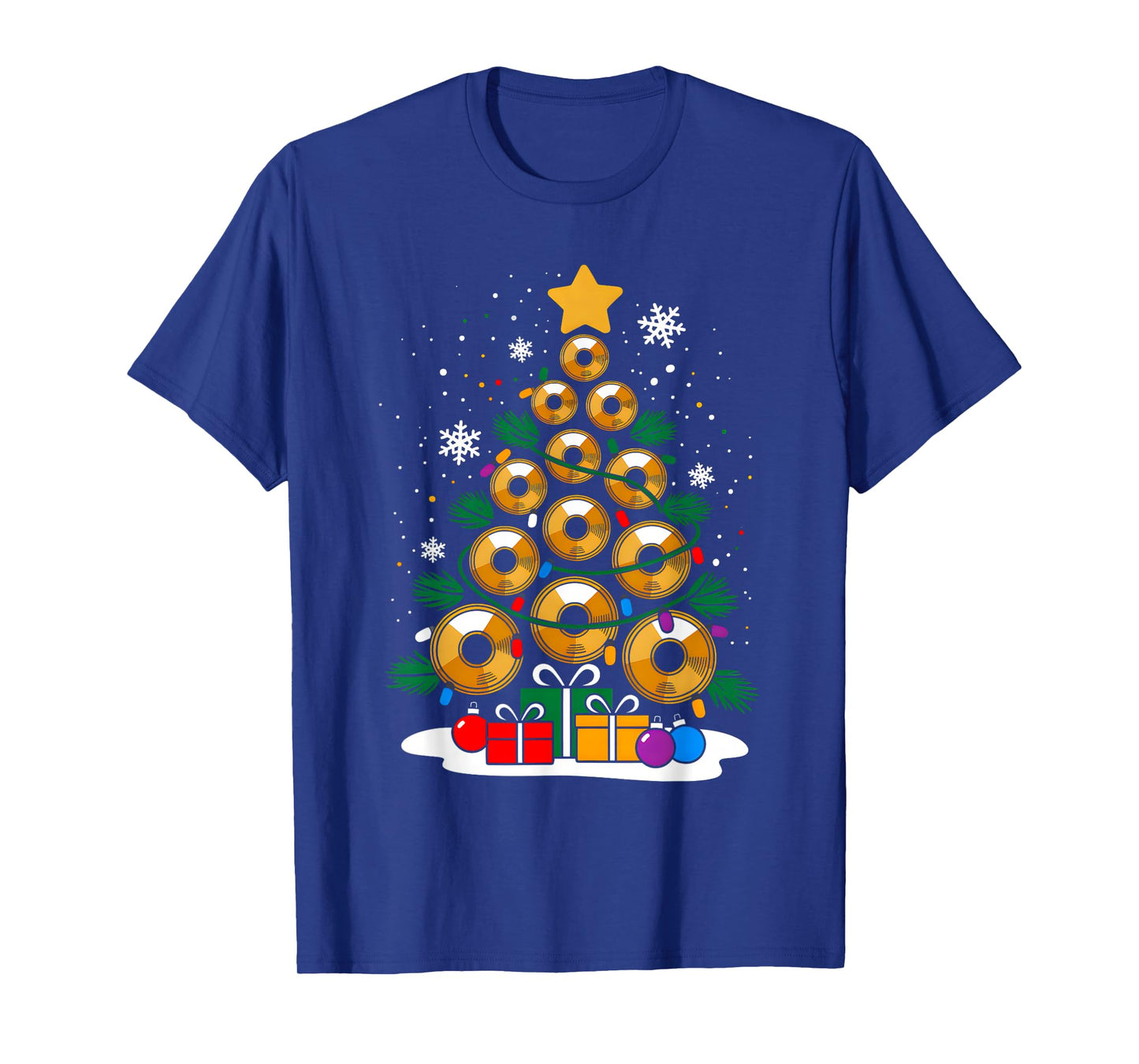 Christmas Dj Player Xmas Tree Funny Music Lover Santa T-Shirt