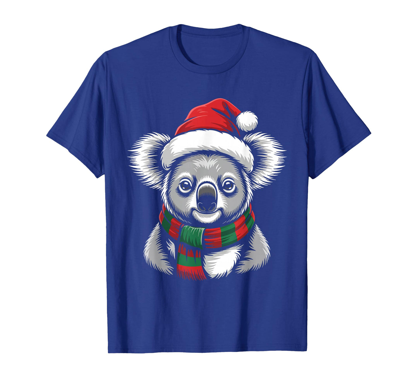 Koala Xmas Santa Hat Scarf Christmas Costume T-Shirt