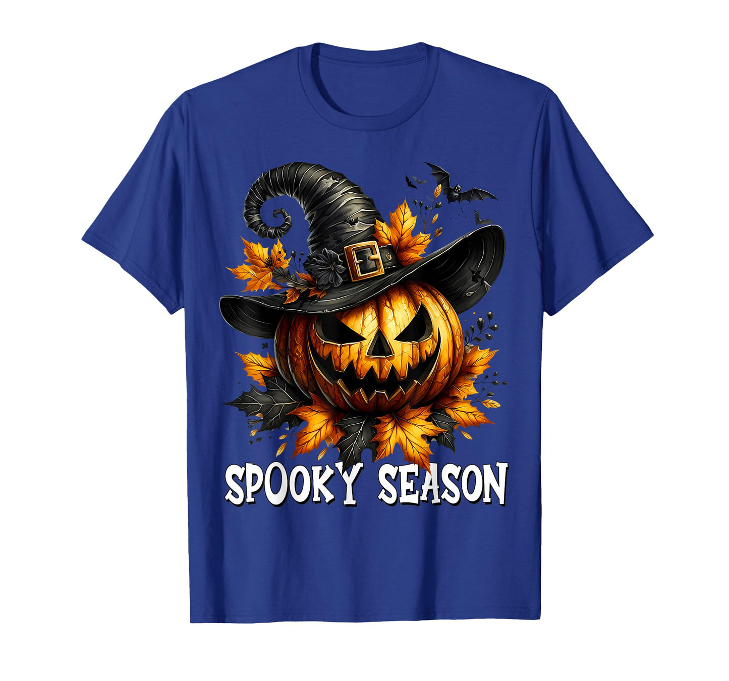 Jack O Lantern Pumpkin Witch Hat Halloween Spooky Season T-Shirt