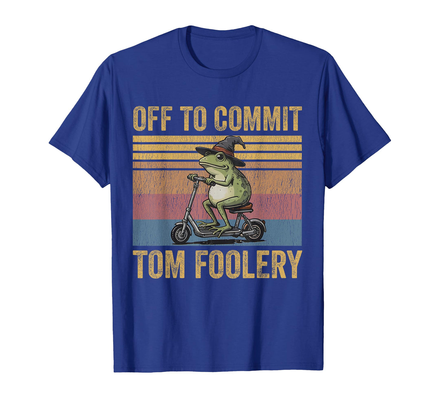 Off To Commit Tom Foolery Vintage Frog Toad Wizard T-Shirt