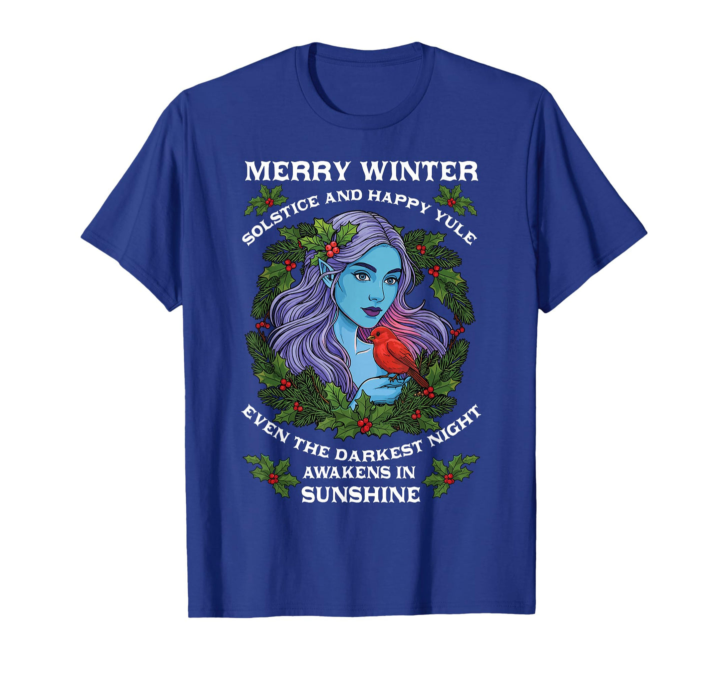 Merry Winter Solstice and Happy Yule Nordic Christmas T-Shirt
