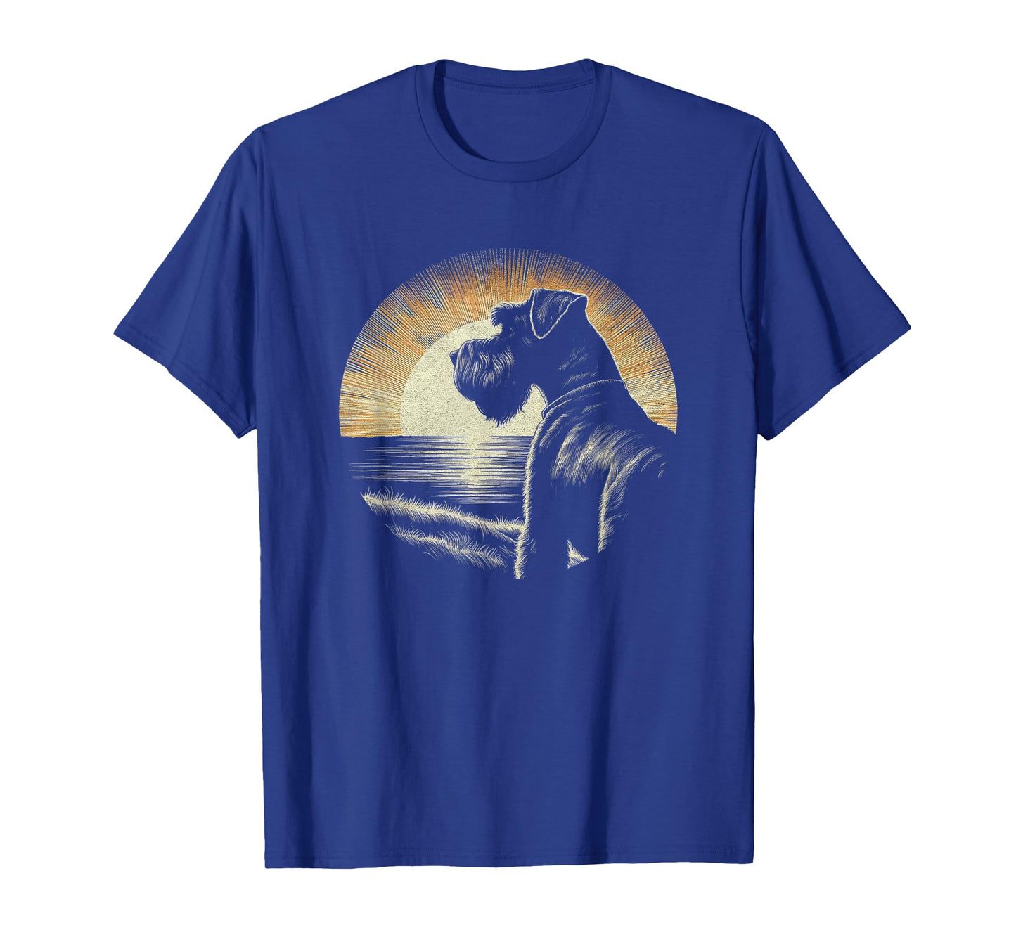 Vintage Giant Schnauzer Dog Art Design T-Shirt