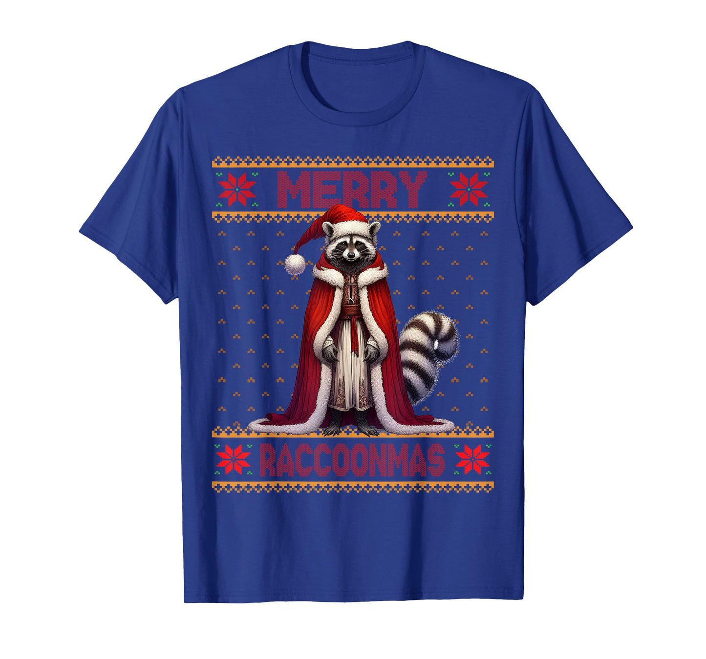 Merry Raccoonmas Funny Raccoon Ugly Christmas T-Shirt