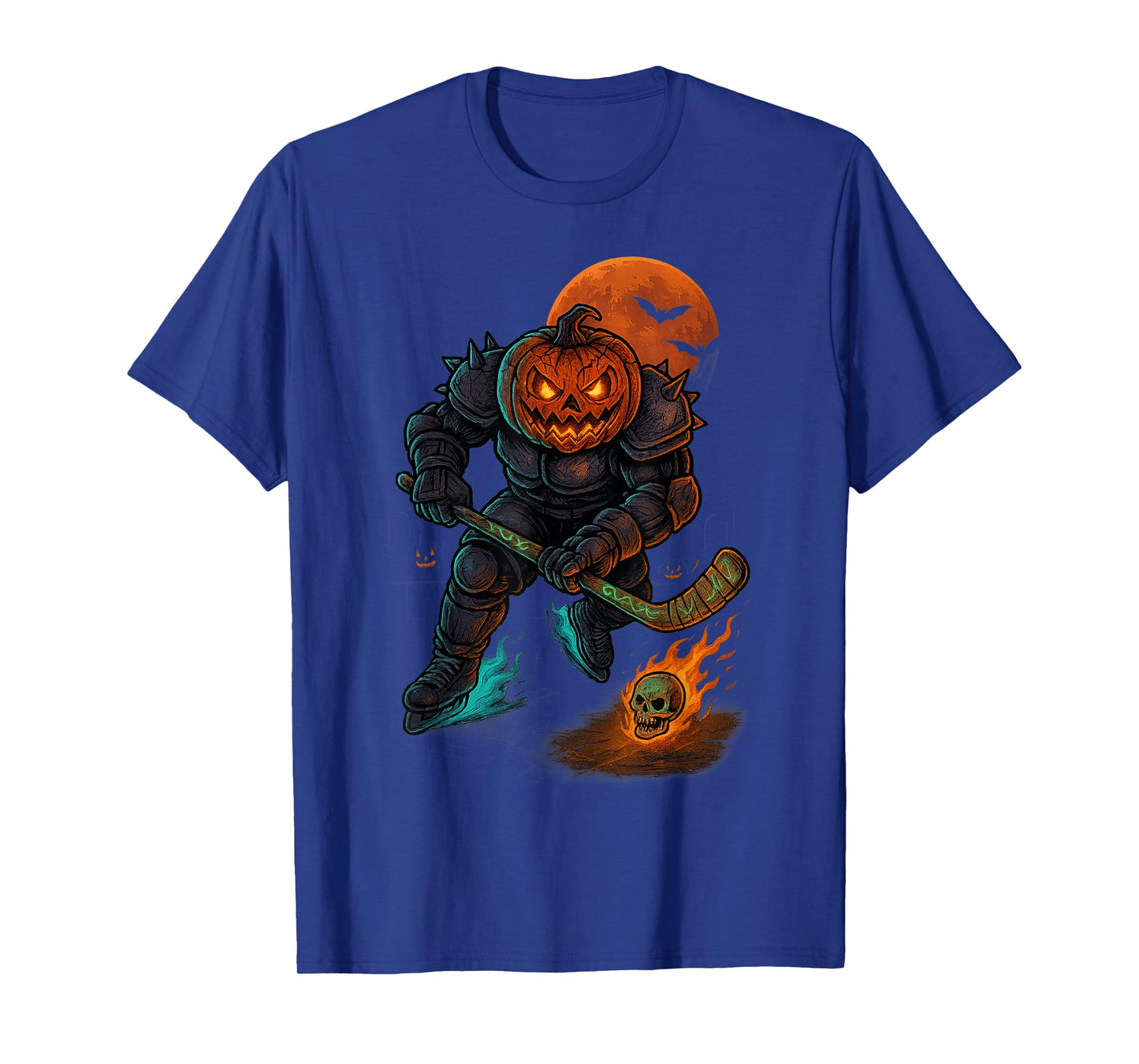 Skeleton Ice Hockey Halloween Sport Costume Men Boys Kids T-Shirt