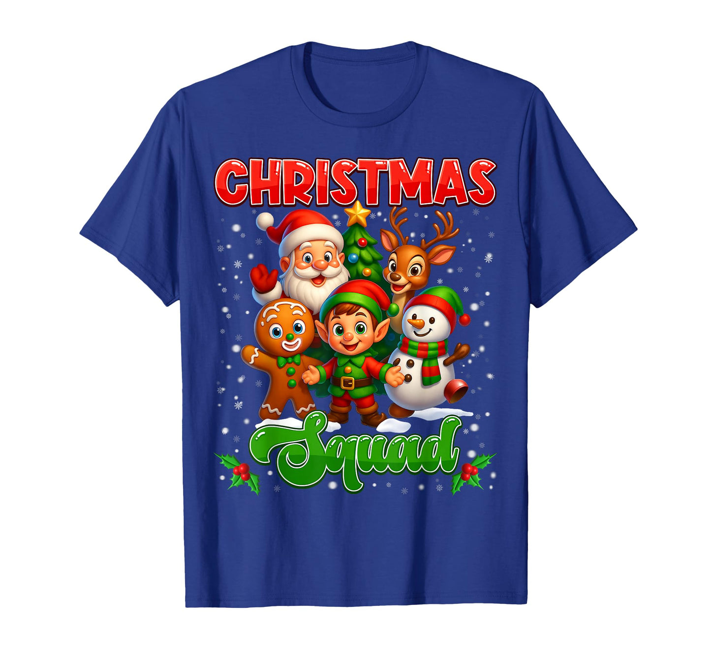 Christmas Squad Santa Reindeer Xmas Men Women Kid T-Shirt