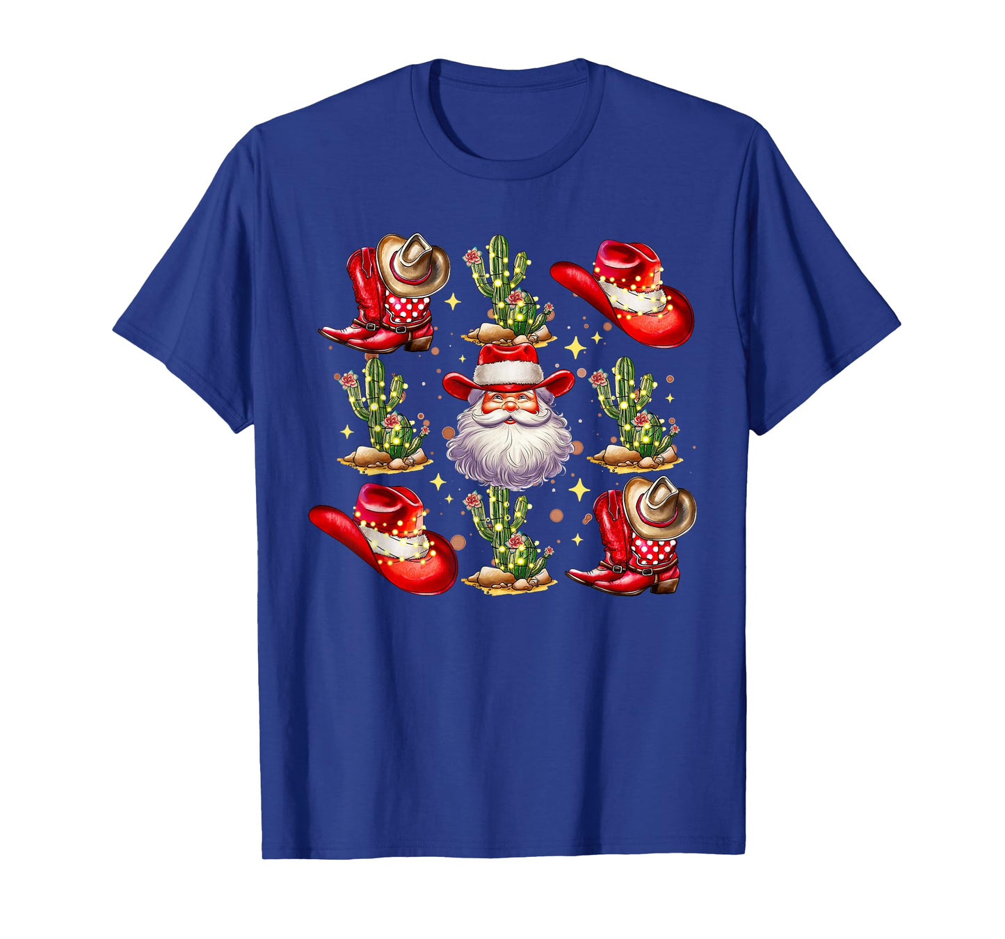 Western Christmas Santa Coquette Aesthetic Holiday T-Shirt
