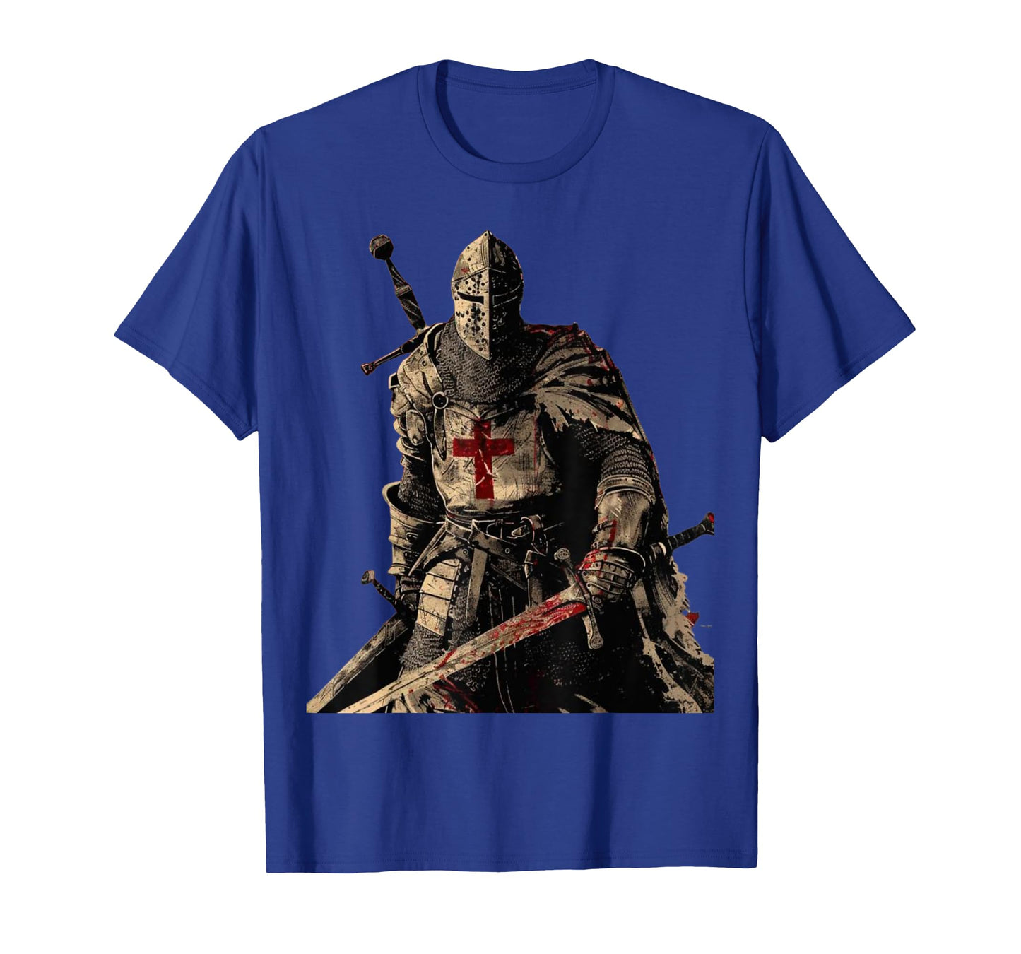 Knight Christian Templar Warrior Of God Crusader Gift T-Shirt, Small, Black