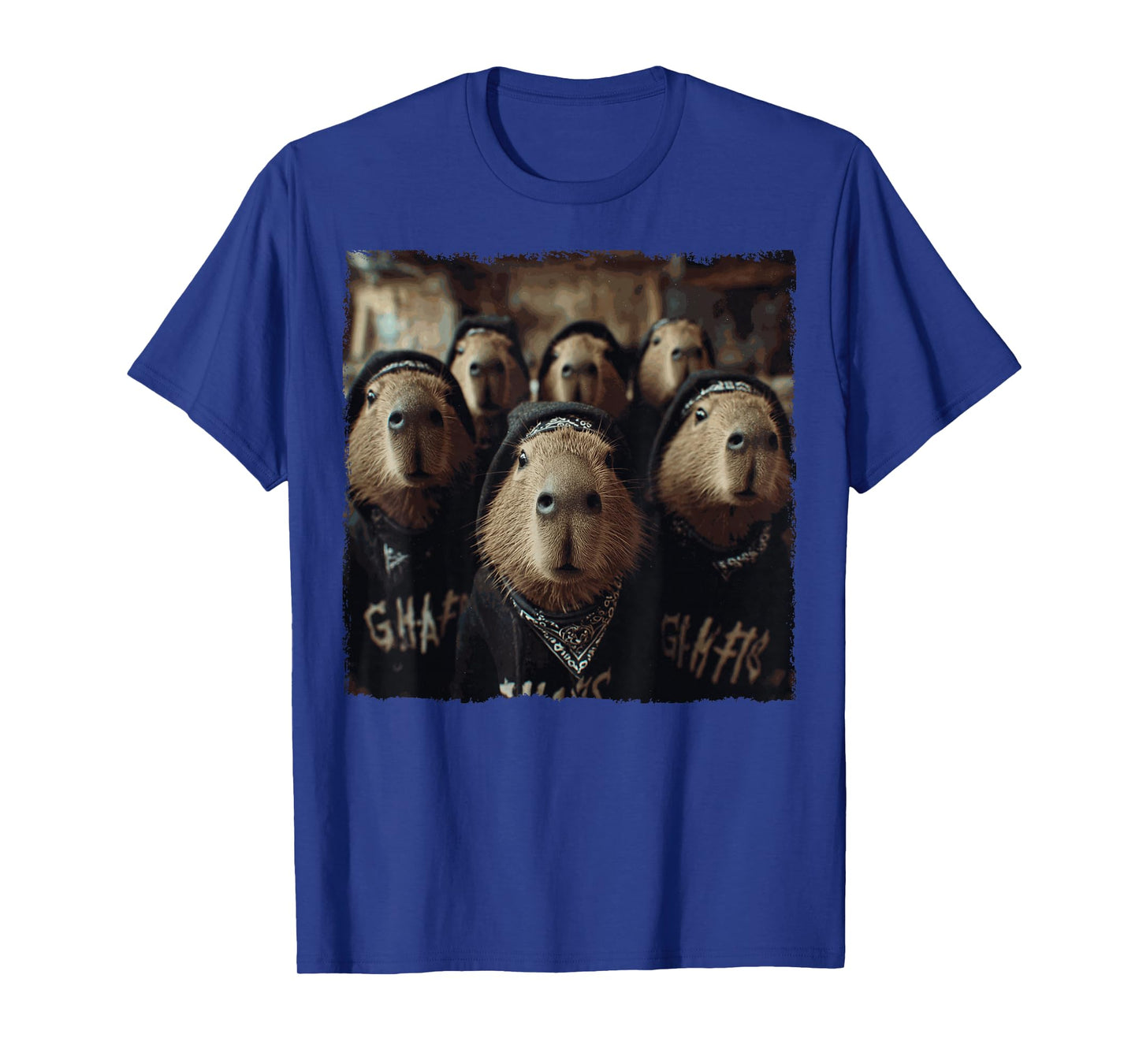 Funny Graphic Capybara Gangster Funny T-Shirt
