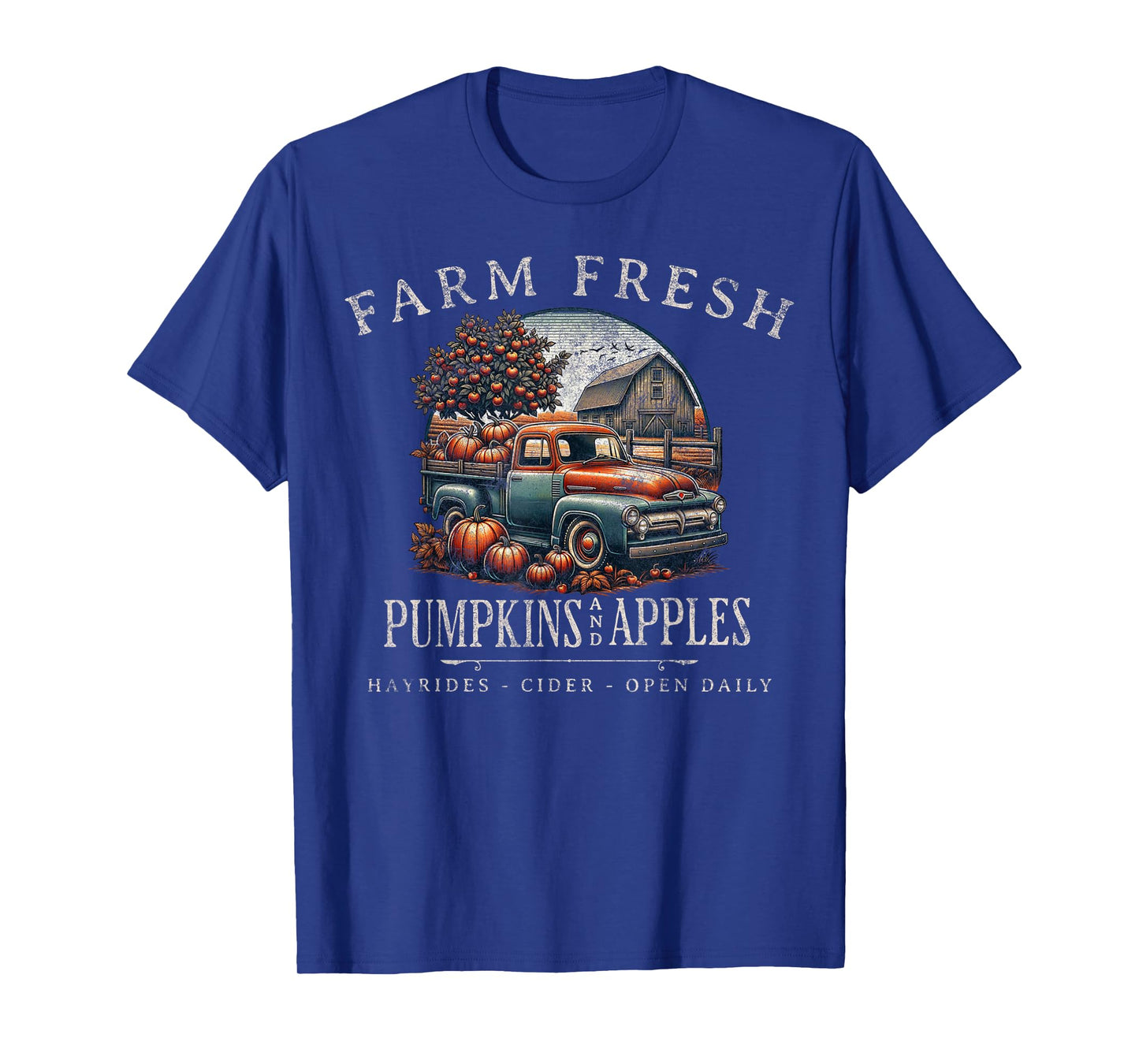 Farm Fresh Pumpkins Apple Orchard Pumpkin Patch Rustic Fall T-Shirt