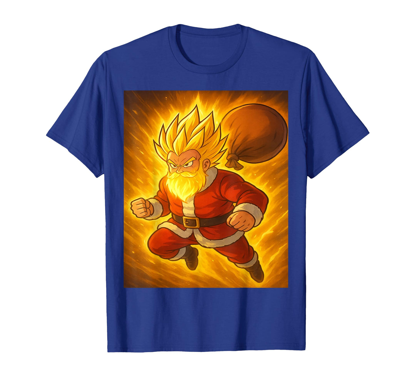 Super Powered Santa Anime Meme T-Shirt