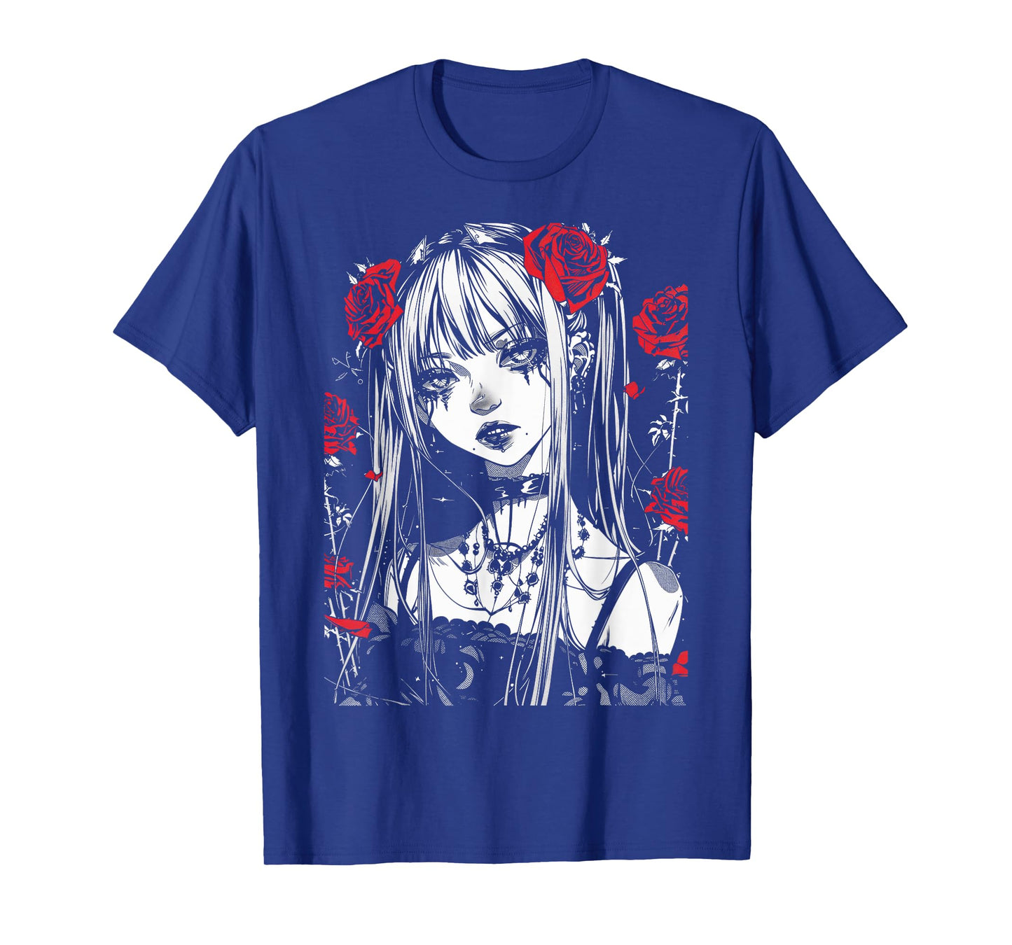 Anime Japanese Goth Cyberpunk City Feminine Art Aesthetic T-Shirt