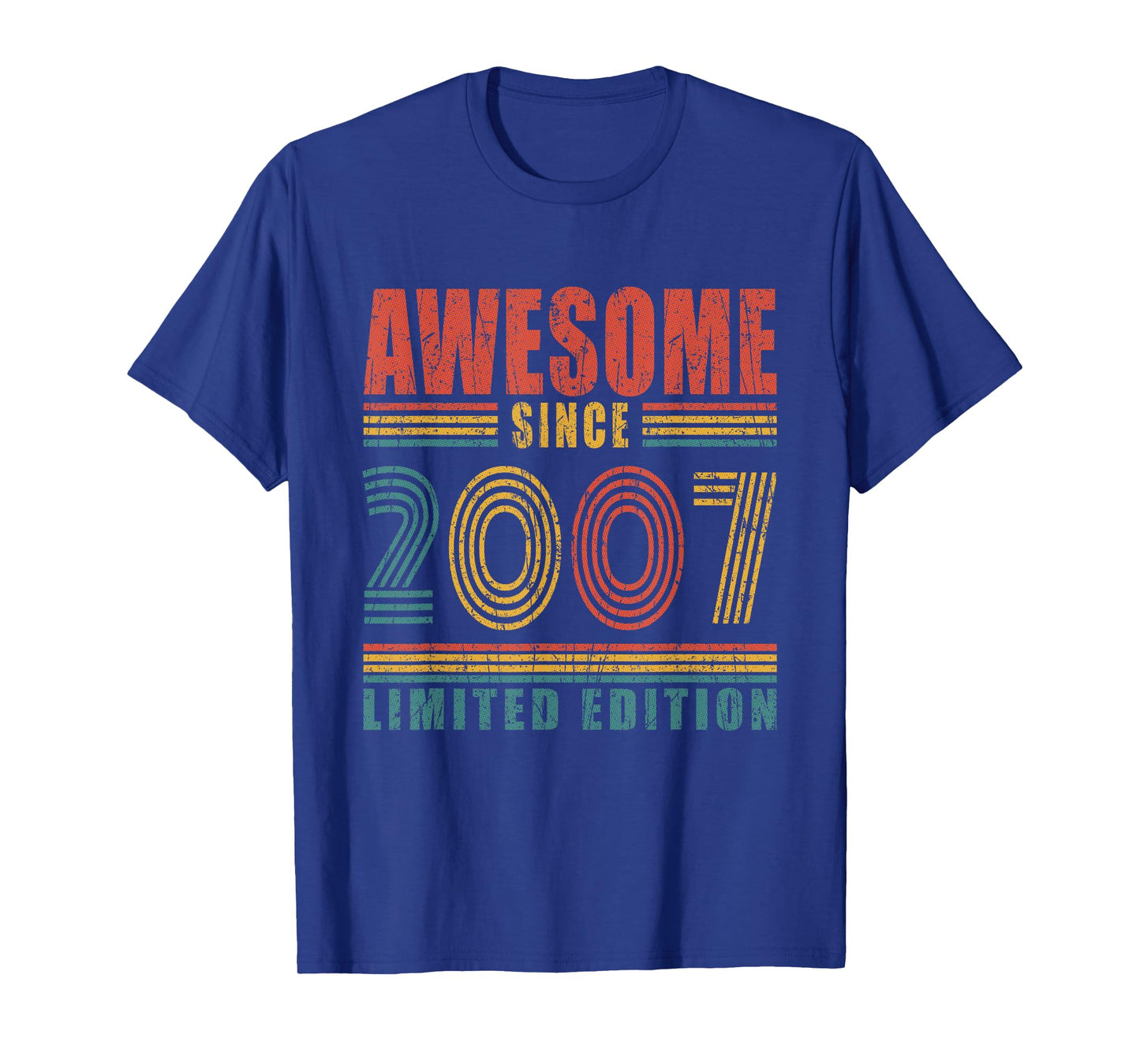 18th Birthday Awesome Since 2007 Vintage 18 Birthday T-Shirt