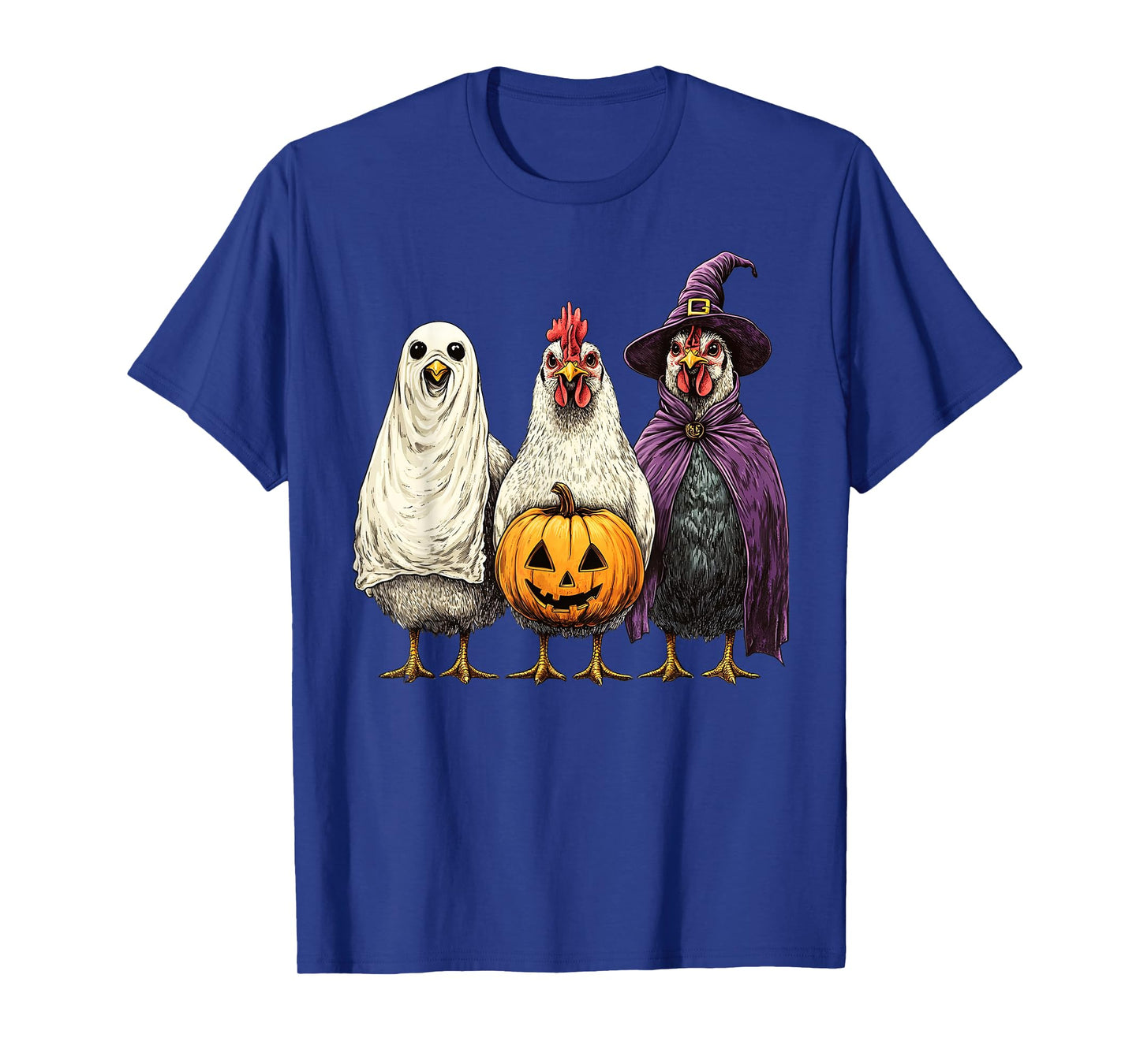 Poultrygeist Chicken Ghost Spooky Season Funny Chicken Witch T-Shirt
