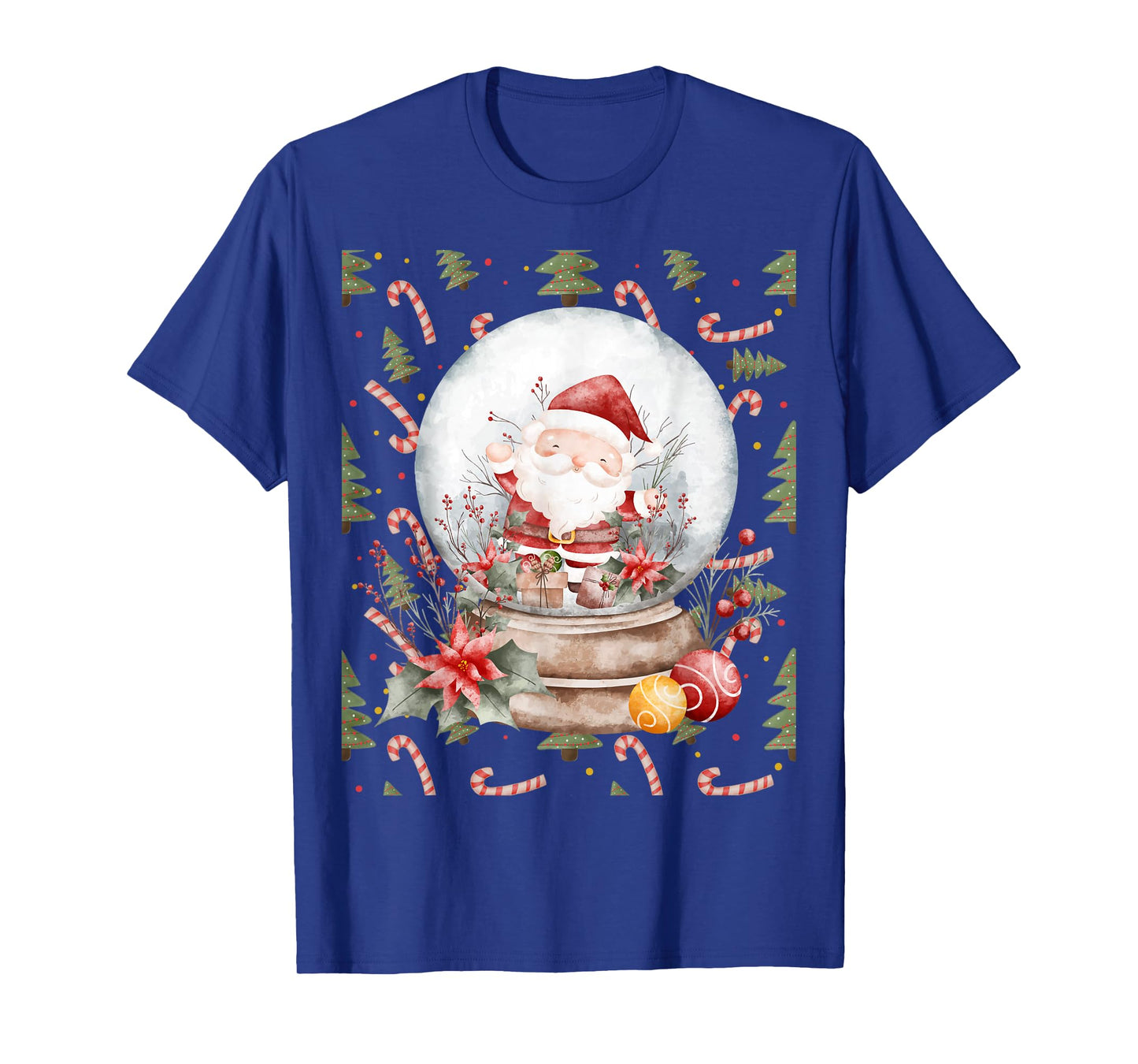 Christmas Happy Snow Globe Santa Festive Holidays T-Shirt