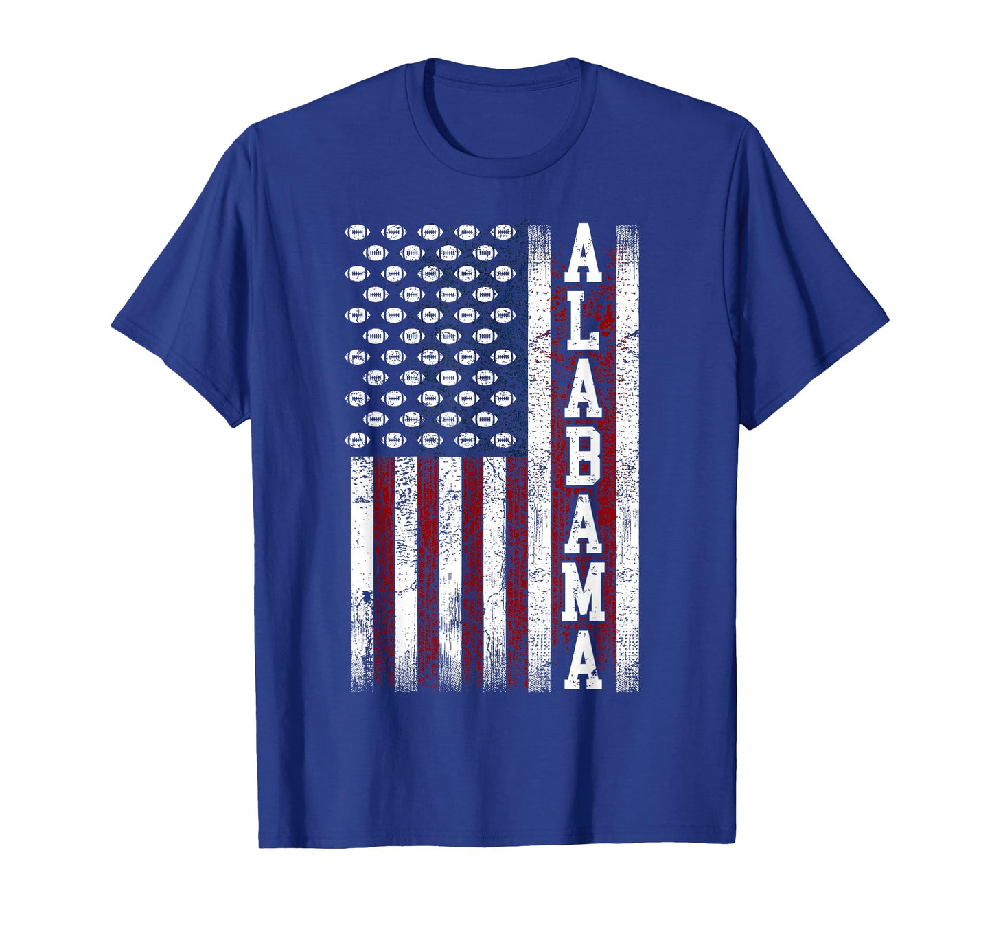 Patriotic USA Flag Alabama Football Season Party Men Women T-Shirt