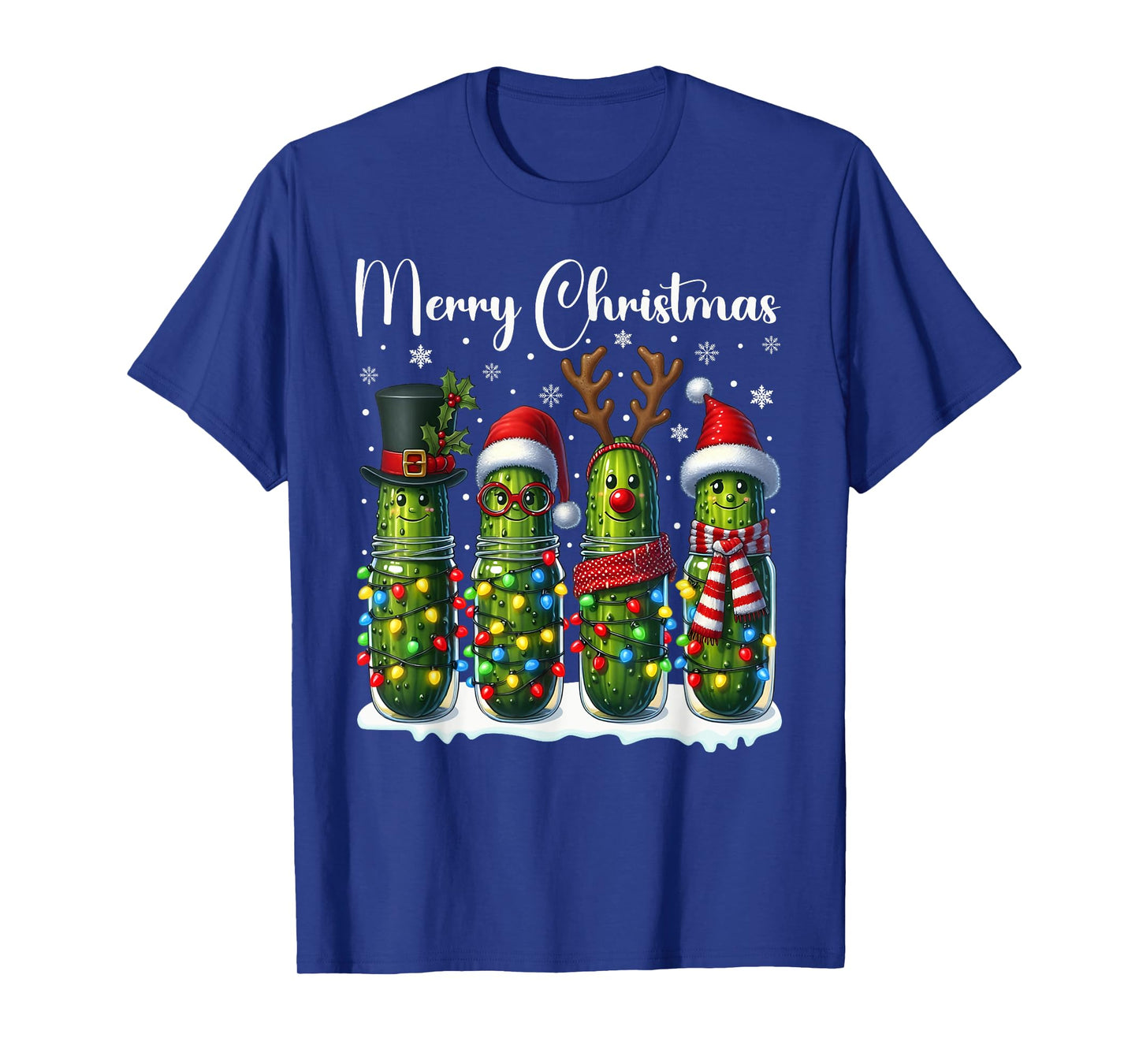 Funny Cucumbers Christmas Pajama Holiday Outfit Pickles T-Shirt