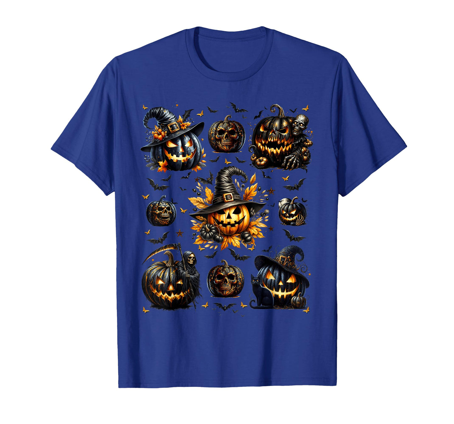 Unique Halloween Pumpkin Witch for Women Fall Spooky Season T-Shirt