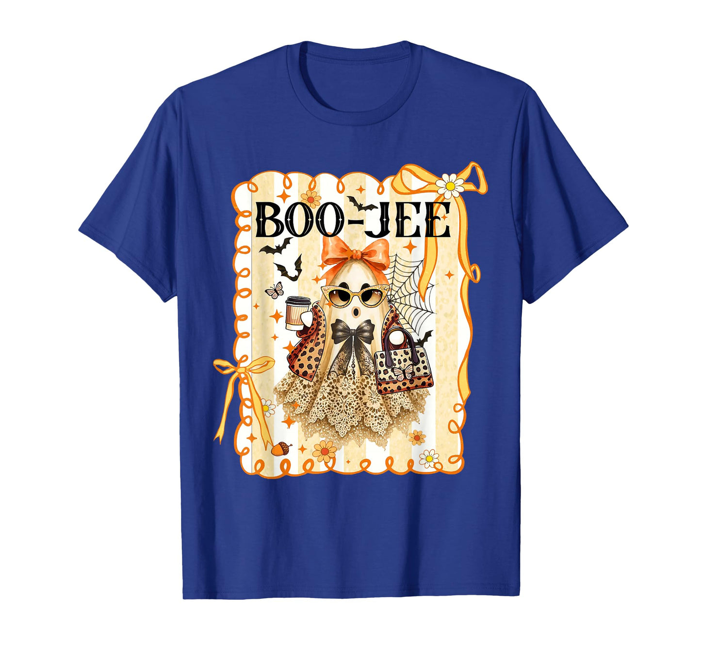 Boo-JEE Cute Lace Ghost Boujee Coquette Bow Spooky Halloween T-Shirt