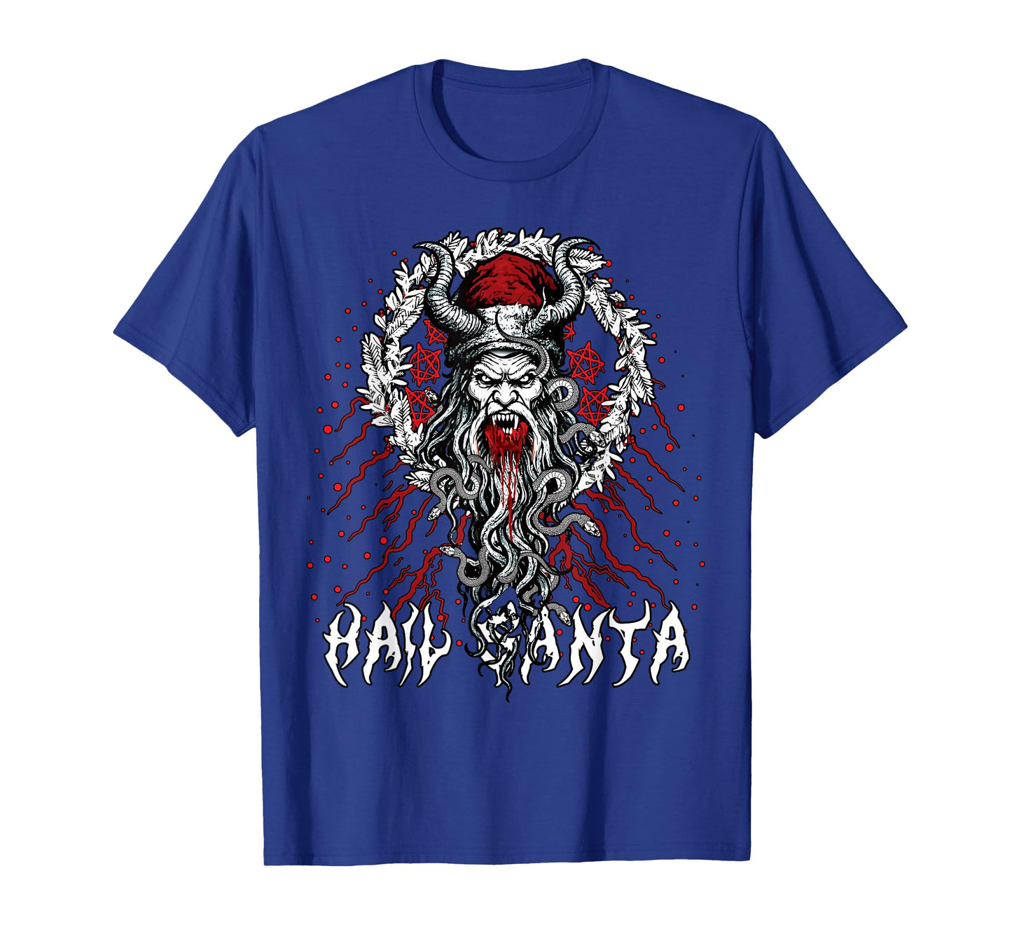 Hail Santa Wiccan Pagan Solstice Gothic Anti Christmas T-Shirt