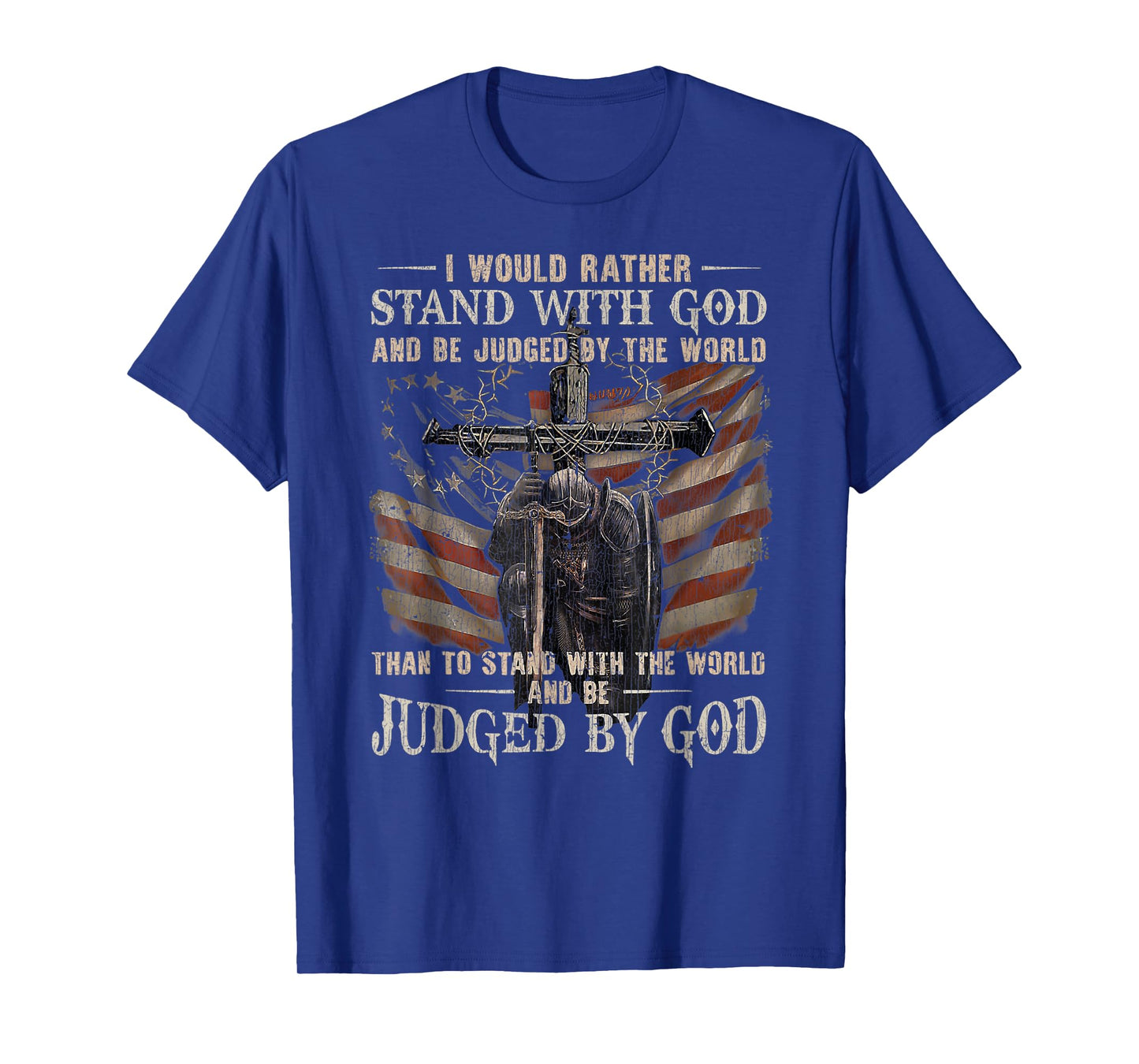 Vintage I Would Rather Stand With God And Be Judged By The W T-Shirt