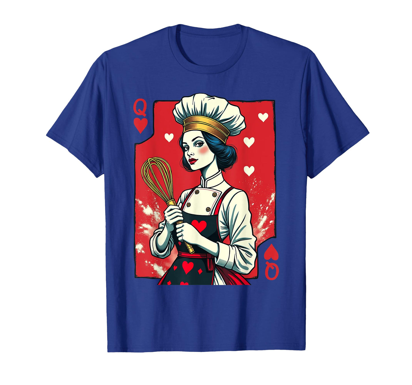 Baking Queen Of Tarts Playing Card Baker Cupcakes Whisk T-Shirt