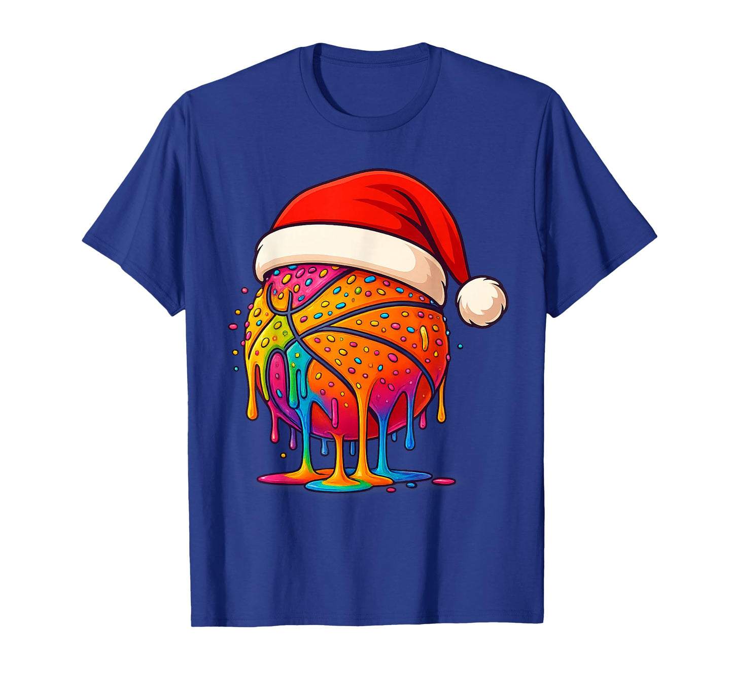 Santa Player Ice Cream Christmas Basketball Tees for Boys T-Shirt