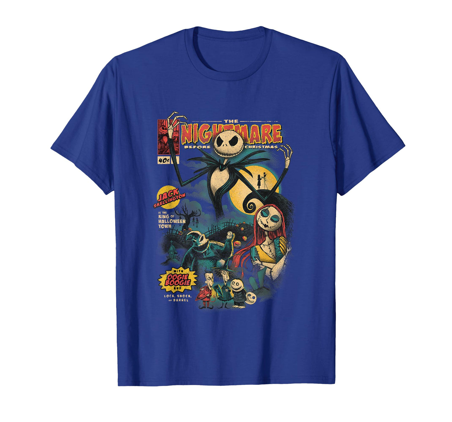 Disney The Nightmare Before Christmas Comic Cover Retro Logo T-Shirt