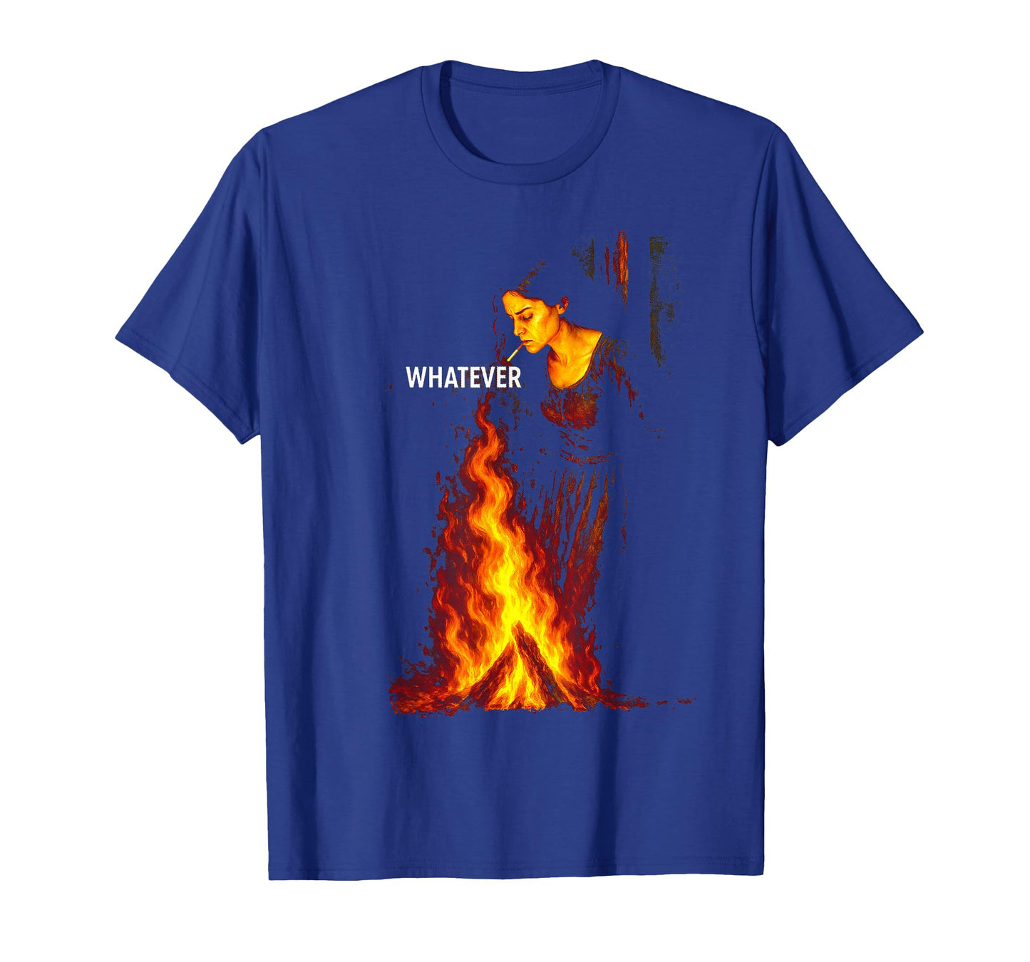 Burning Smoking Witch Pyre, Halloween Dark Humor Gothic T-Shirt