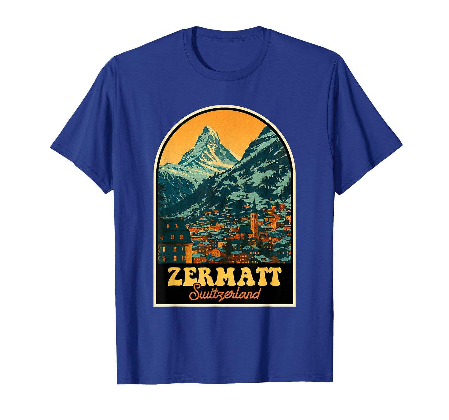 Zermatt Switzerland Vintage Matterhorn Mountain Travel T-Shirt